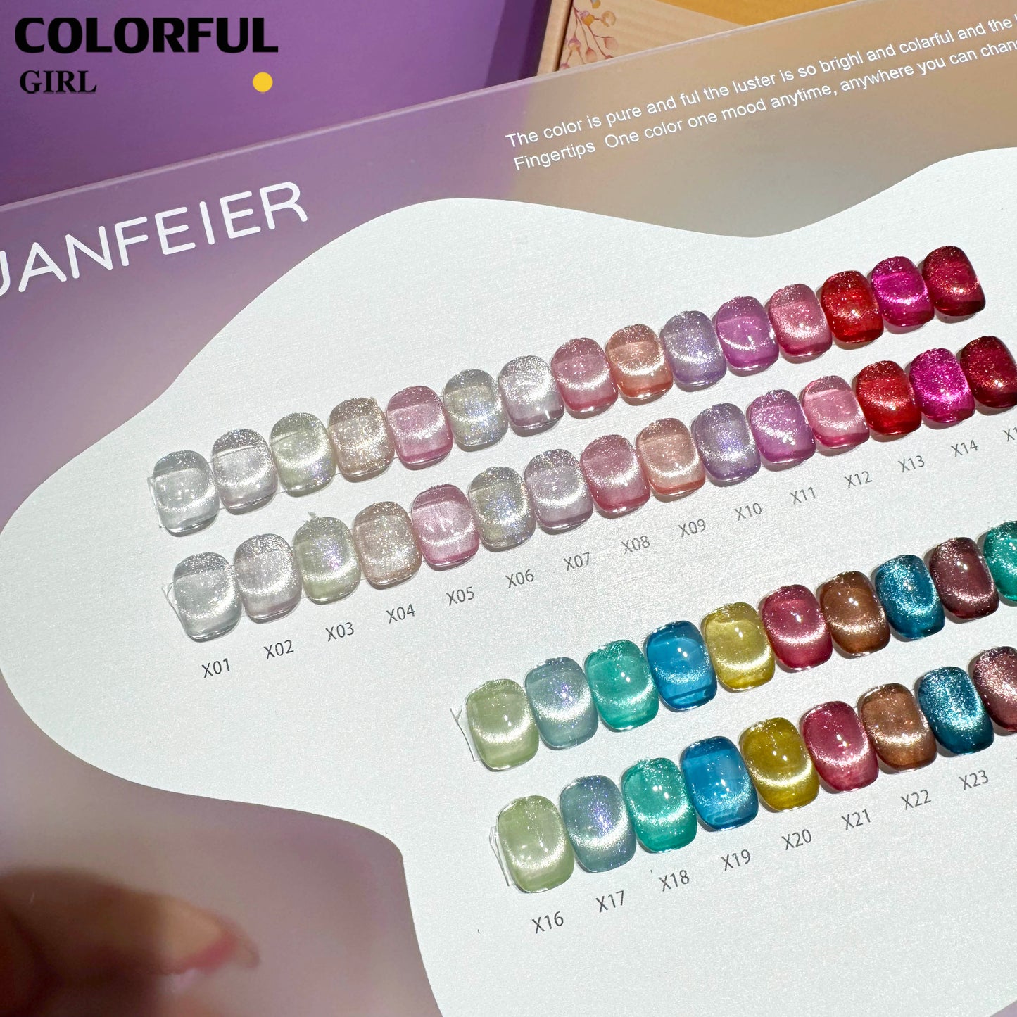 【พร้อมส่ง】สีเจลแคทอาย Xuanfeier30สี สีลูกแก้ว ฟรีชาร์ทสี Cat eye แม่เหล็ก เอฟเฟกต์มันเงามาก