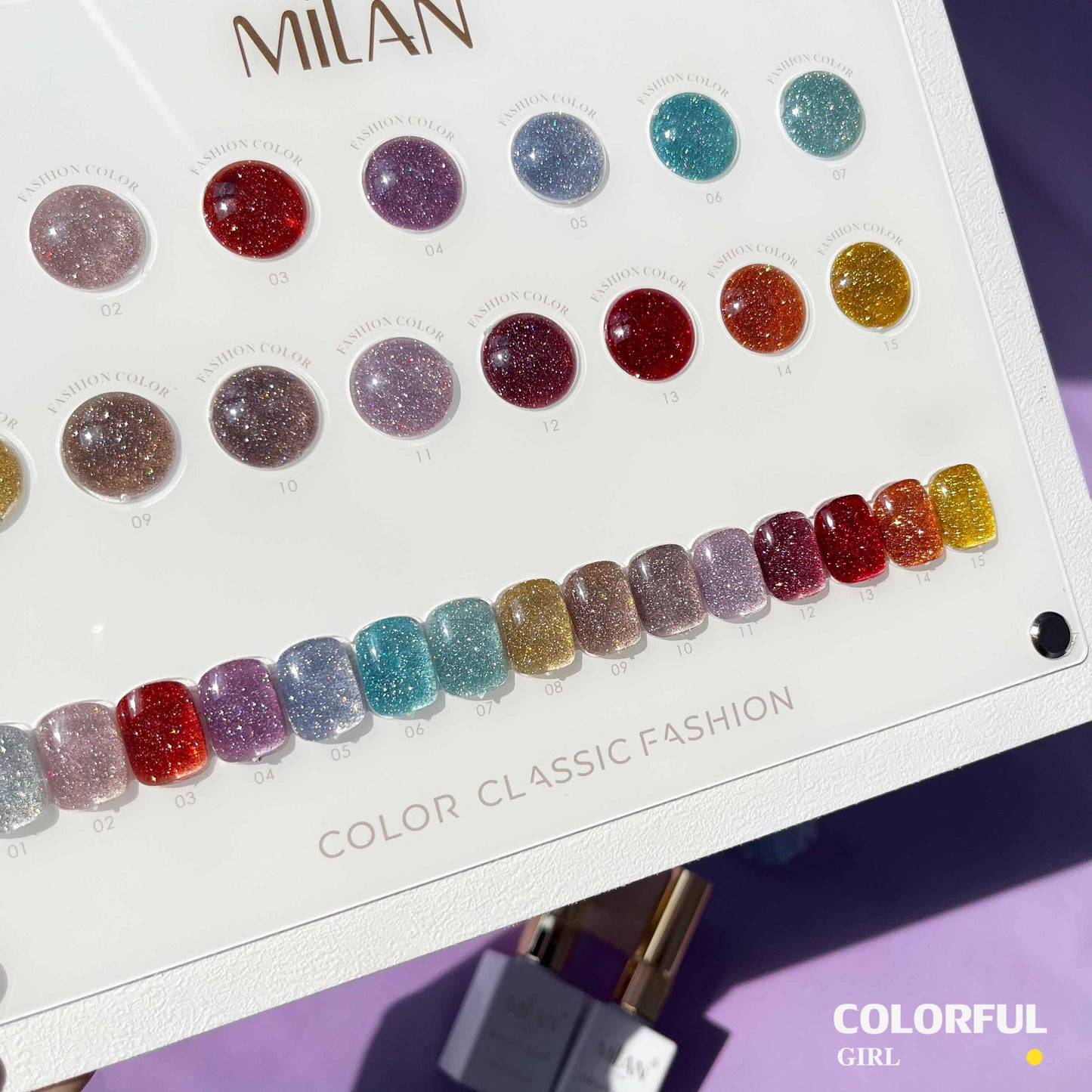 【พร้อมส่ง】MILAN 15สี สีเจล สีเจลแฟลช15สี สีเจลแฟลช แถม ชาร์ทสี