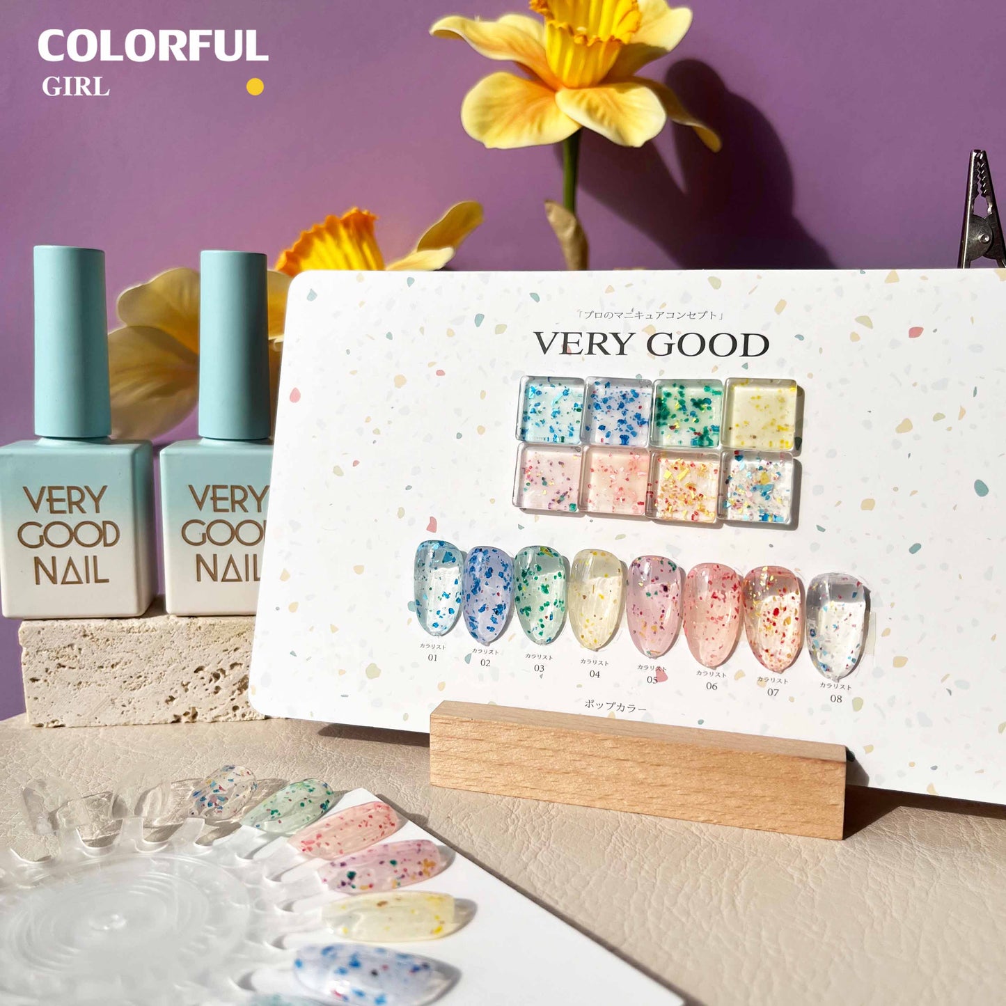 【พร้อมส่ง】8 ชุดยาทาเล็บสี เจลหินขัด เจลกึ่งซึมผ่านได้ยาทาเล็บกาว สีทาเล็บเจล สีเจลแถมชาทสีฟร +ฐานไม้