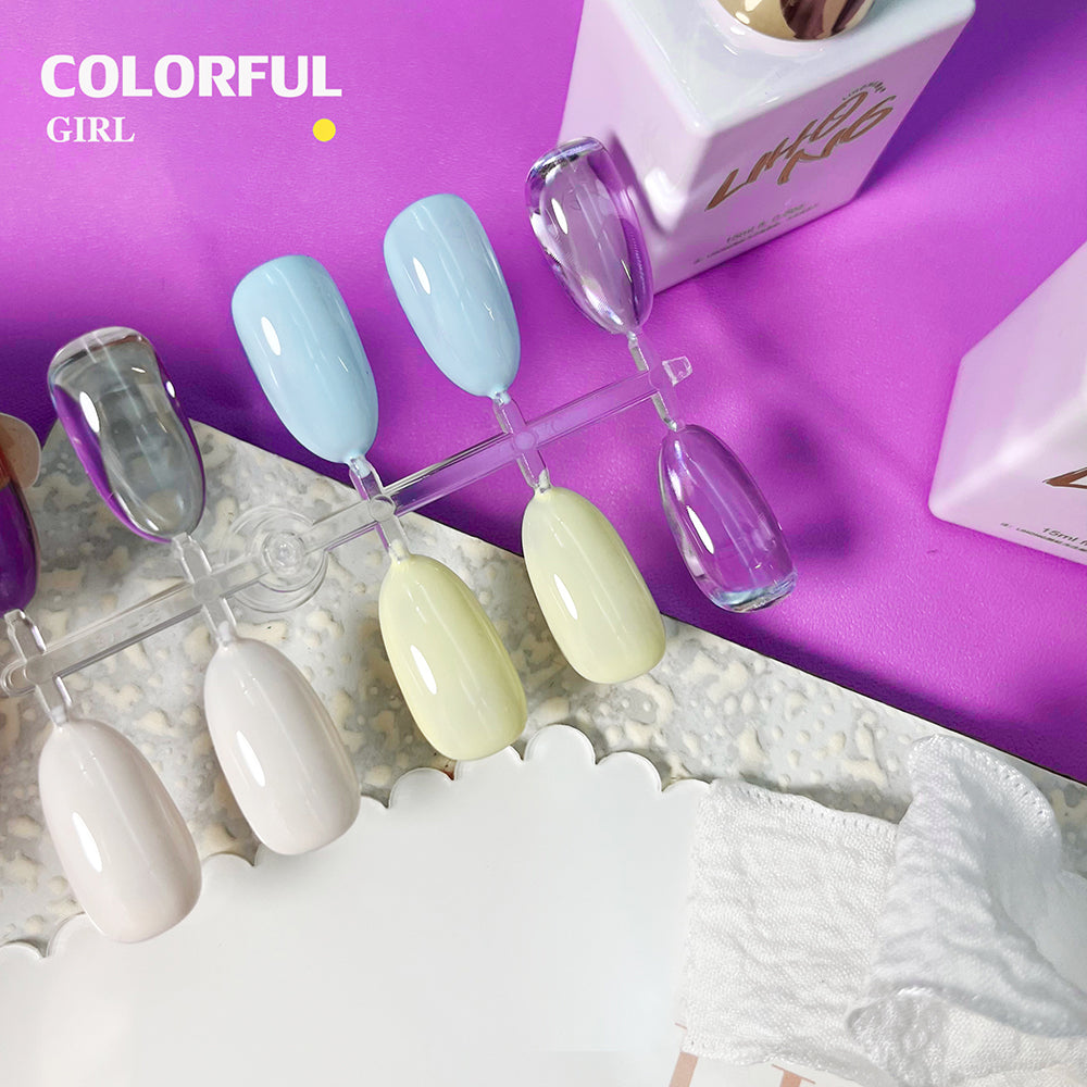 LIHONG 30 สี 1 ชาต( ขนาด 15ml) พร้อมชาร์ทโชว์ มาการองสี 30 สี สีเจล LIHONG สีเจลสีพื้น