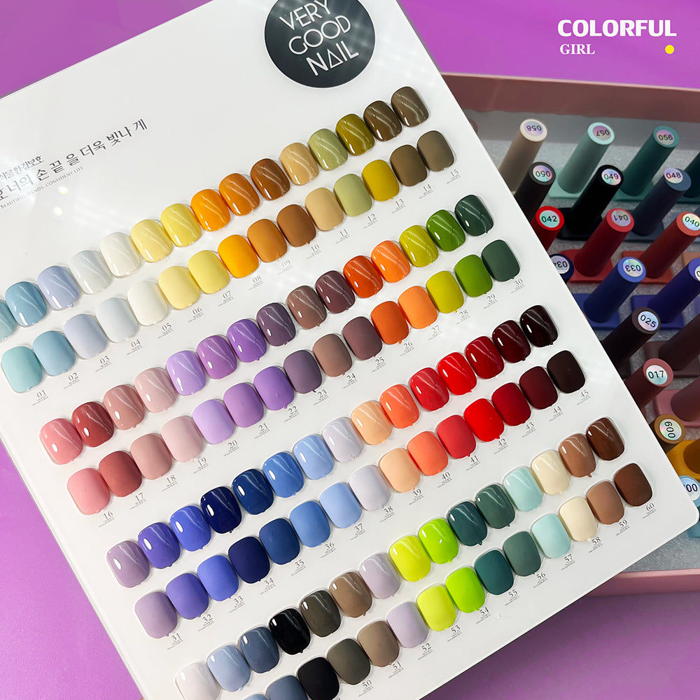 สีเจล Very Good Nail 60 สี (ขนาด 15ml) แถมฟรีเบส ท็อป และชาร์ทสีปให้ ( ขวดและสีด้านใน สีเดียวกัน ง่านต่อการเลือกสี )