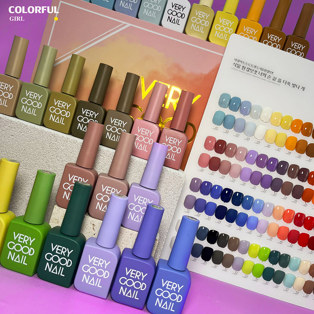 สีเจล Very Good Nail 60 สี (ขนาด 15ml) แถมฟรีเบส ท็อป และชาร์ทสีปให้ ( ขวดและสีด้านใน สีเดียวกัน ง่านต่อการเลือกสี )