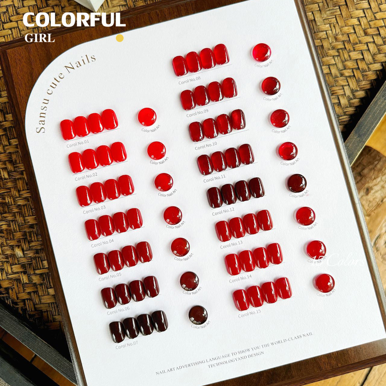 【พร้อมส่ง】 สีทาเล็บเจล SANSU สี( SANSU) สีเจล สีเจลสีพื้น 15สีชุดเจลสีแดง แถมชาร์ทสี 11สีเจลสีพื้น+2สีเจลแคทอาย+2สีเจลไซรัป