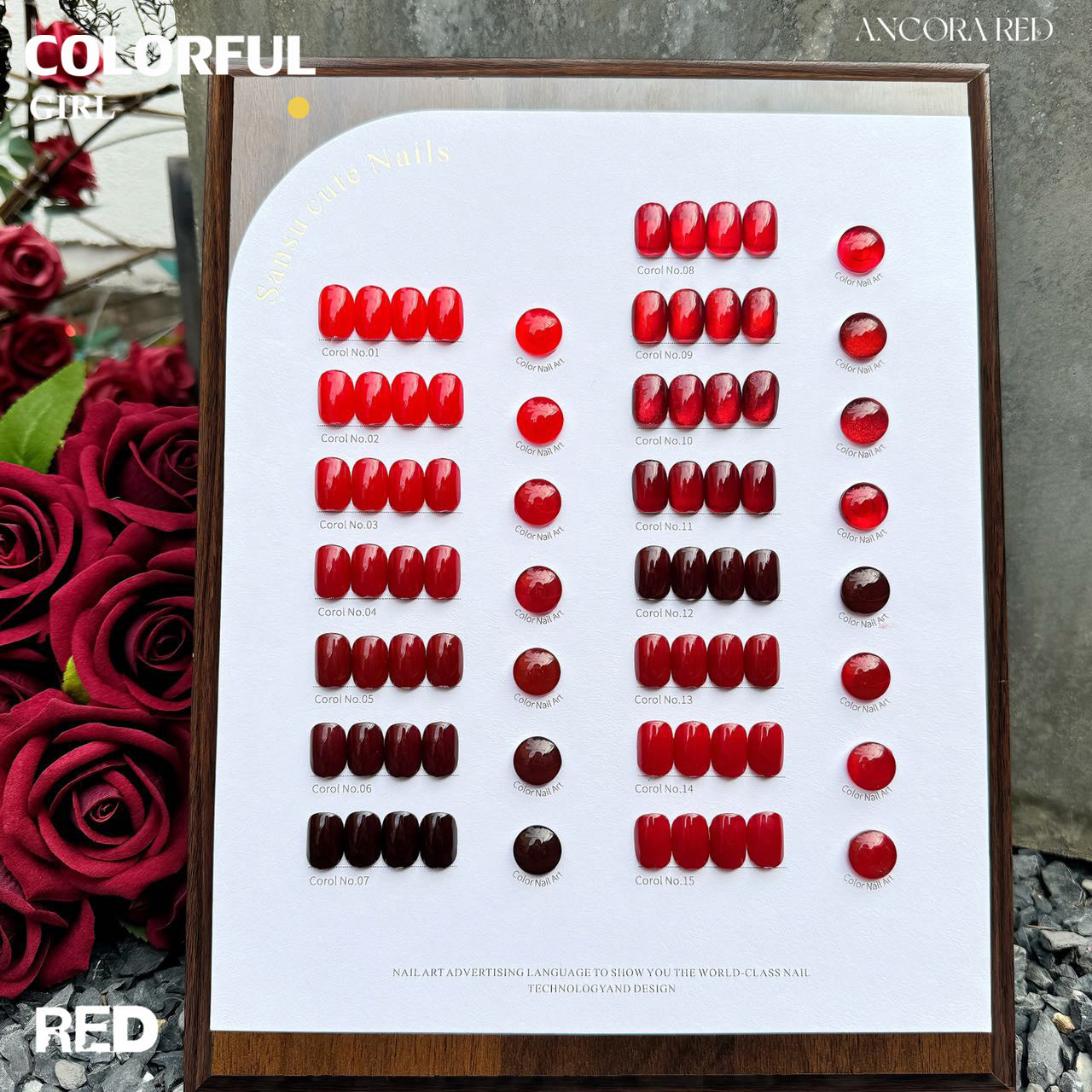 【พร้อมส่ง】 สีทาเล็บเจล SANSU สี( SANSU) สีเจล สีเจลสีพื้น 15สีชุดเจลสีแดง แถมชาร์ทสี 11สีเจลสีพื้น+2สีเจลแคทอาย+2สีเจลไซรัป