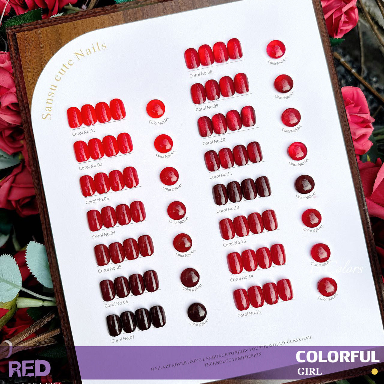 【พร้อมส่ง】 สีทาเล็บเจล SANSU สี( SANSU) สีเจล สีเจลสีพื้น 15สีชุดเจลสีแดง แถมชาร์ทสี 11สีเจลสีพื้น+2สีเจลแคทอาย+2สีเจลไซรัป
