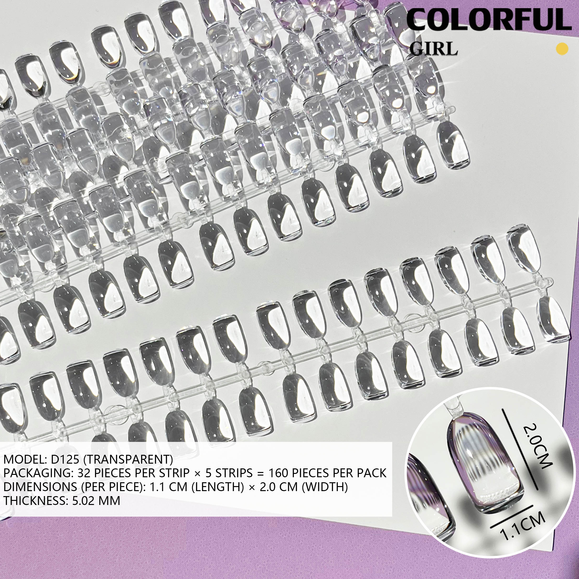 ถาดโชว์เล็บปลอม ทรงวงรี ลายดอกไม้ สีขาวใส สําหรับฝึกทําเล็บ และโชว์สี