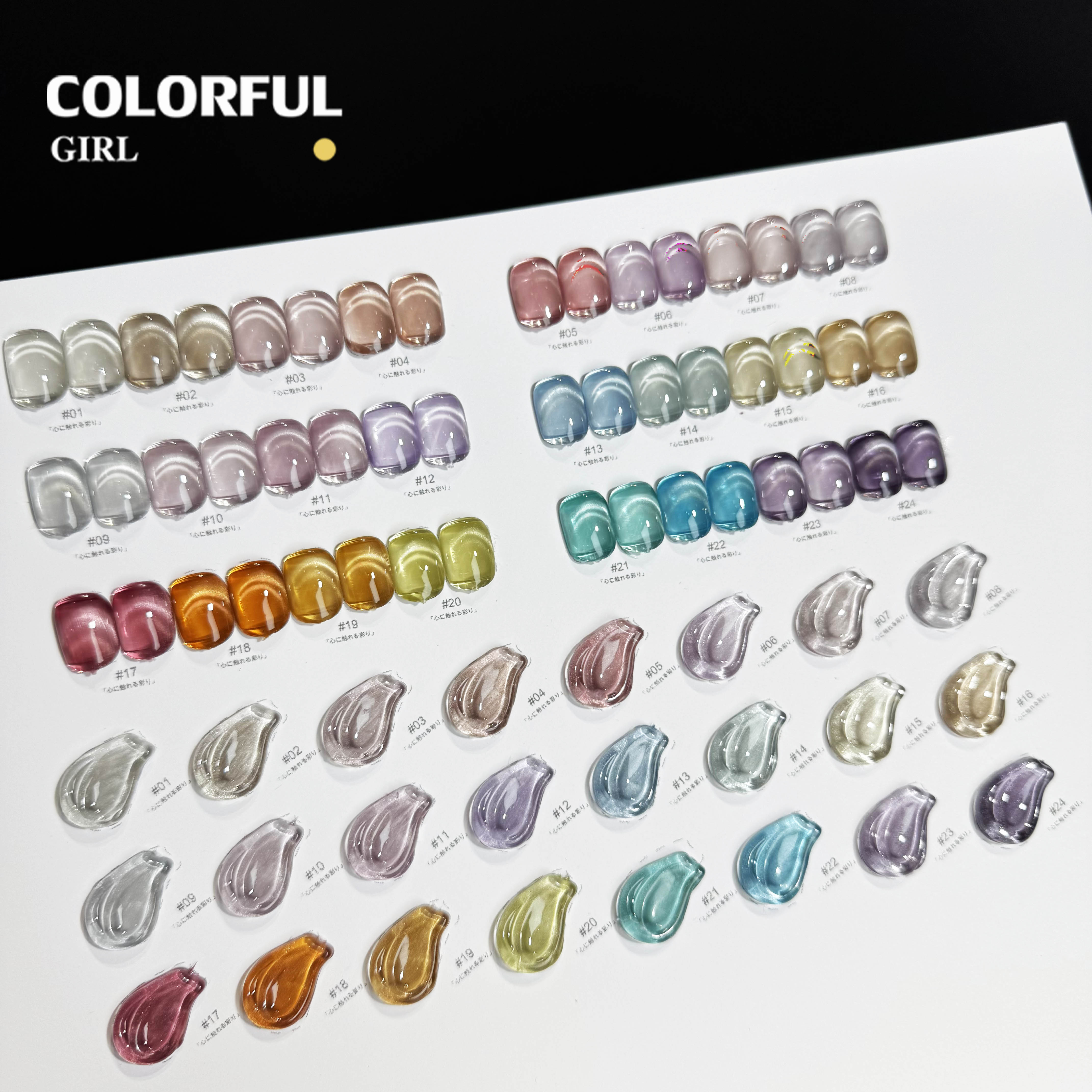 NebulaFlow แบบแยกขวด เบอร์ 1-24 สีเจลแคท อายเนื้อซาติน
