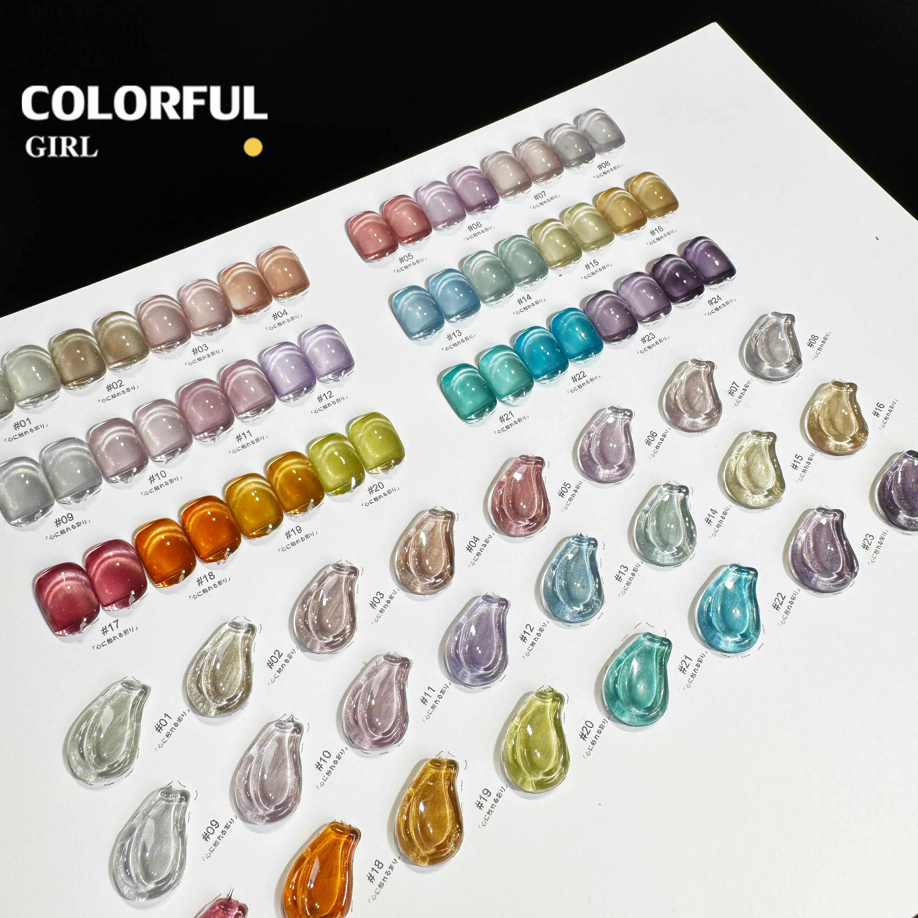 NebulaFlow แบบแยกขวด เบอร์ 1-24 สีเจลแคท อายเนื้อซาติน