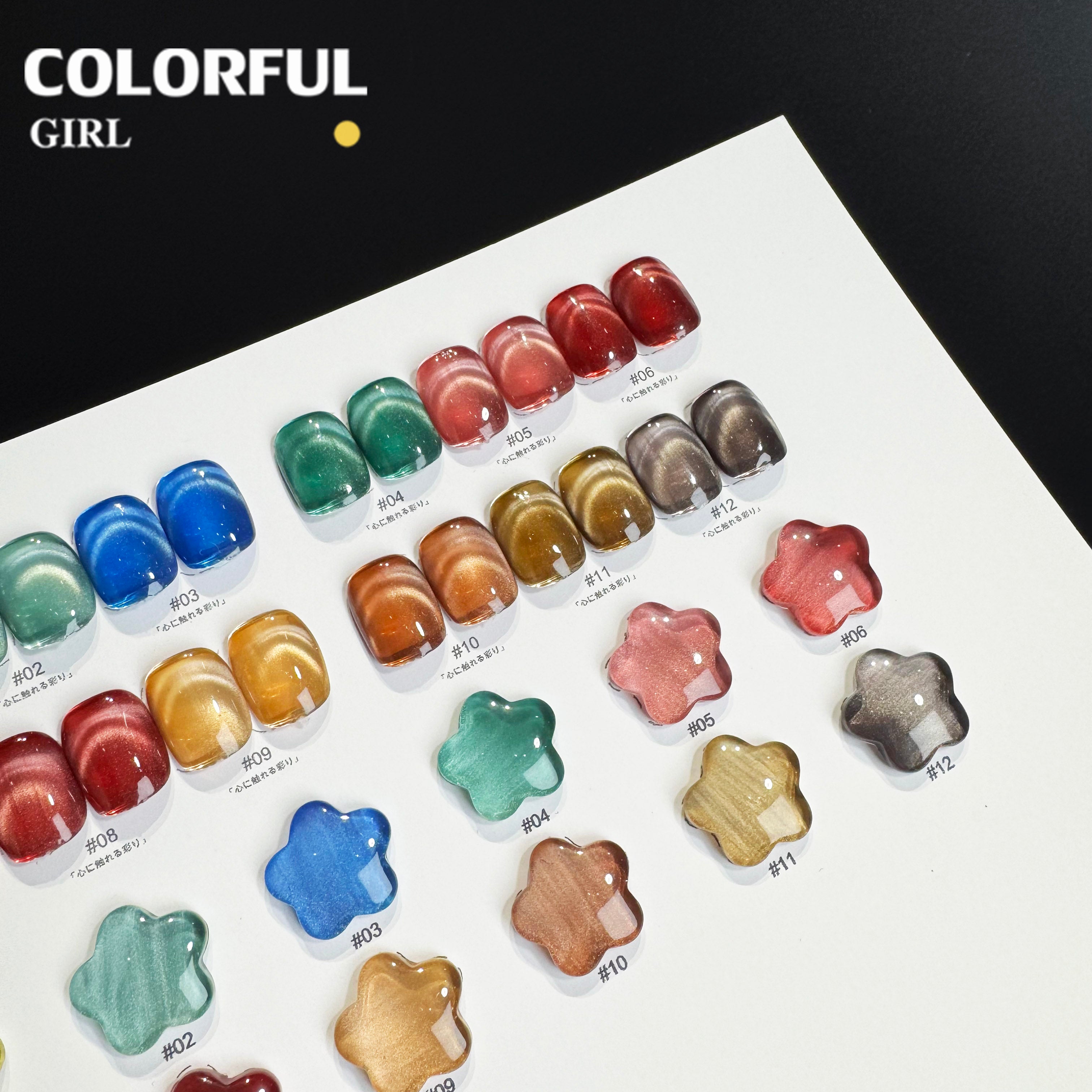 NebulNFlow แบบแยกขวด เบอร์ 1-12 สีเจลแคทอายเนื้อซาติน