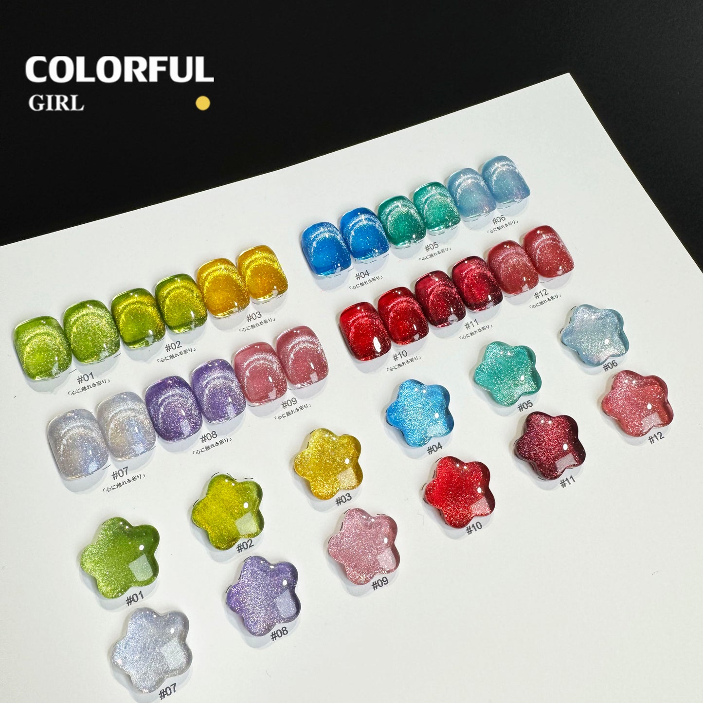 【พร้อมส่ง】NF-001|แบบแยกขวด เบอร์ 1-12 สีลูกแก้ว NebulNFlow |cat eye สีแน่น วิบวับ สวยมาก ต้องอบ ส่งไว