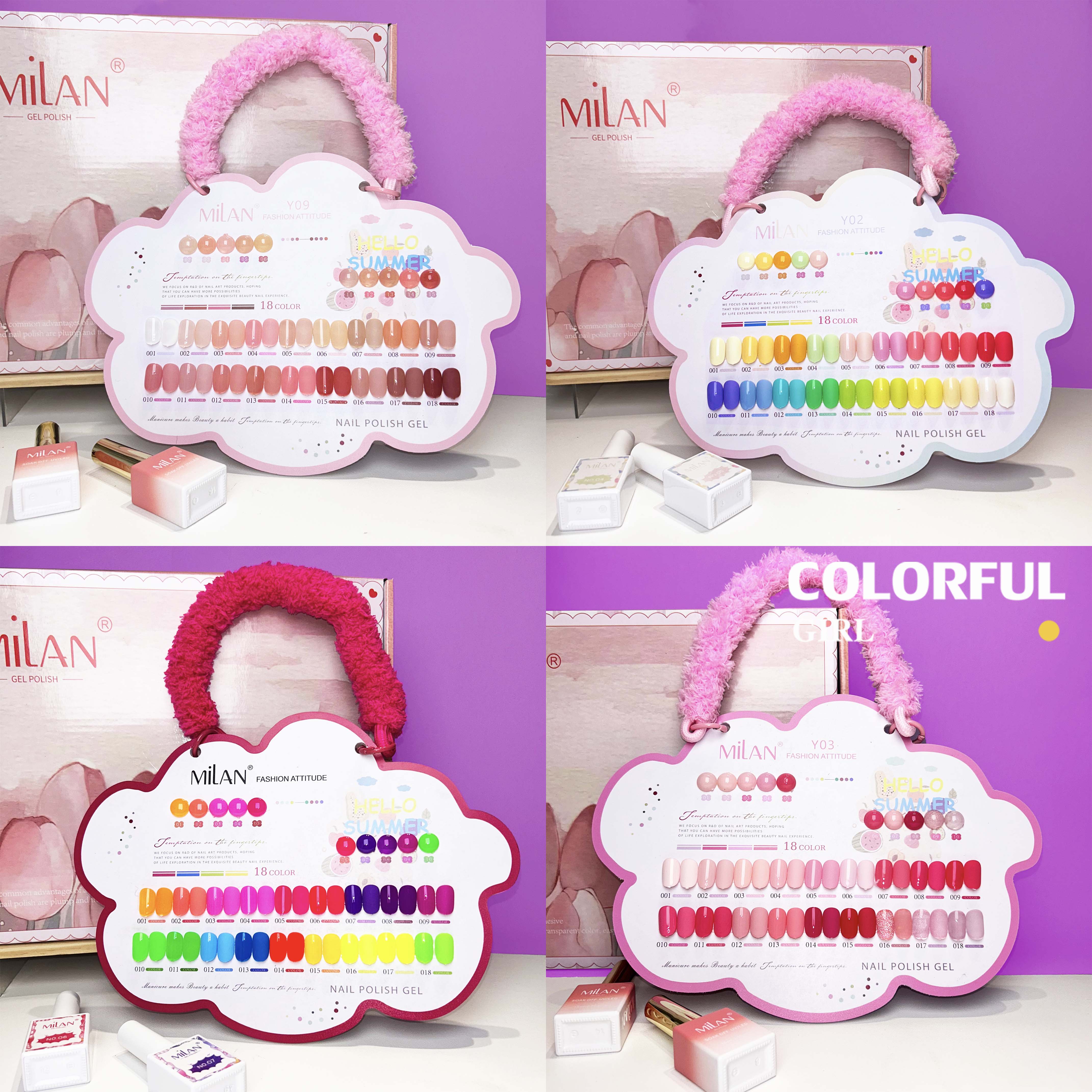 สีเจล Milan New🎉 มาใหม่ 18สี แถมฟรีชาร์ทสี