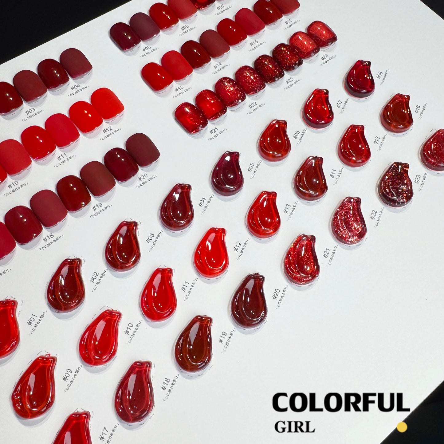 【พร้อมส่ง】NF-022| เบอร์ 1-24 สีเจลสีแดง แบบแยกขวด NebulNFlow|สีเจลไซรัป /สีเจลกลิซเตอร์/สีเจลสีพื้น/สีเจลแคทอาย ต้องอบ  สีแน่น วิบวับ สวยมาก