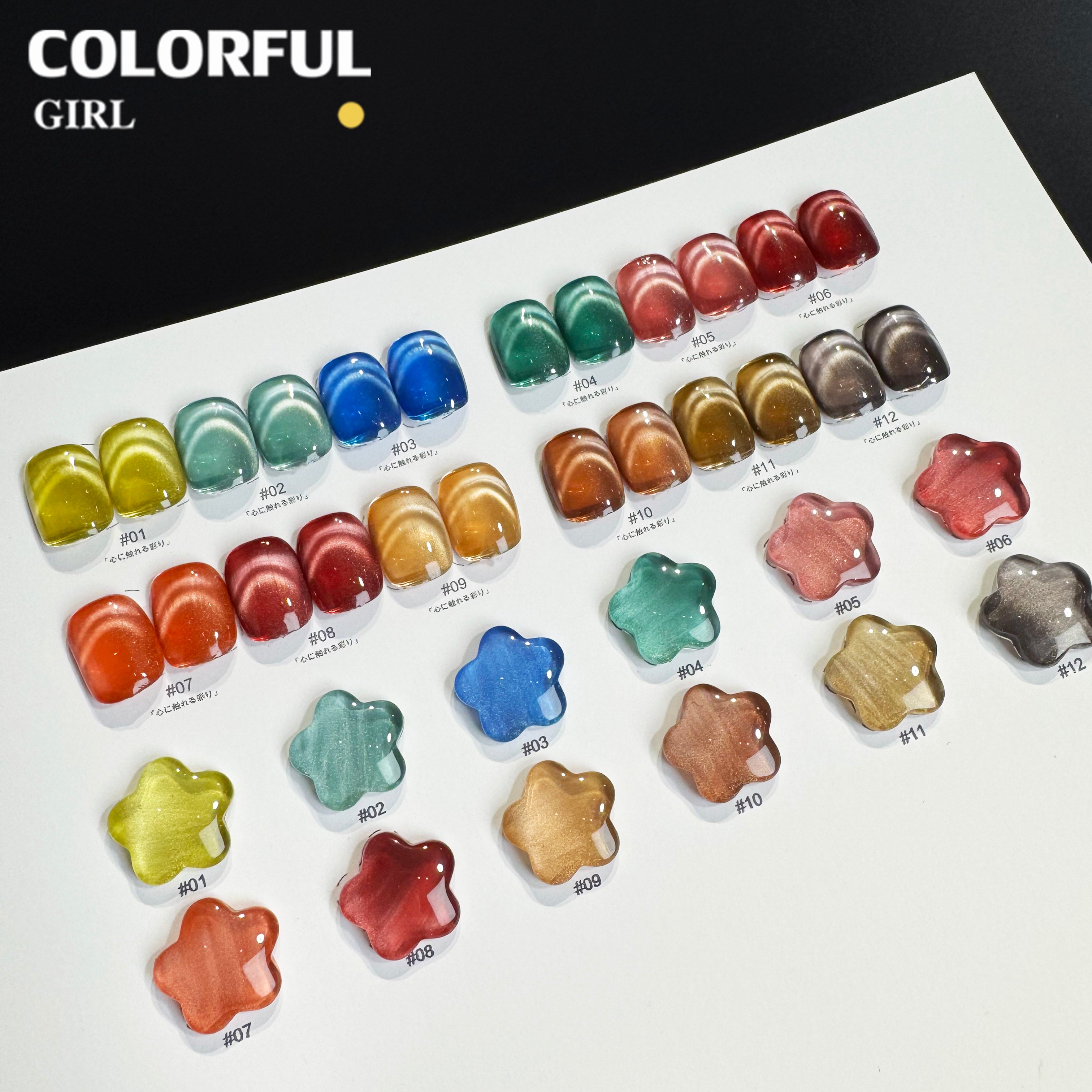NebulNFlow แบบแยกขวด เบอร์ 1-12 สีเจลแคทอายเนื้อซาติน