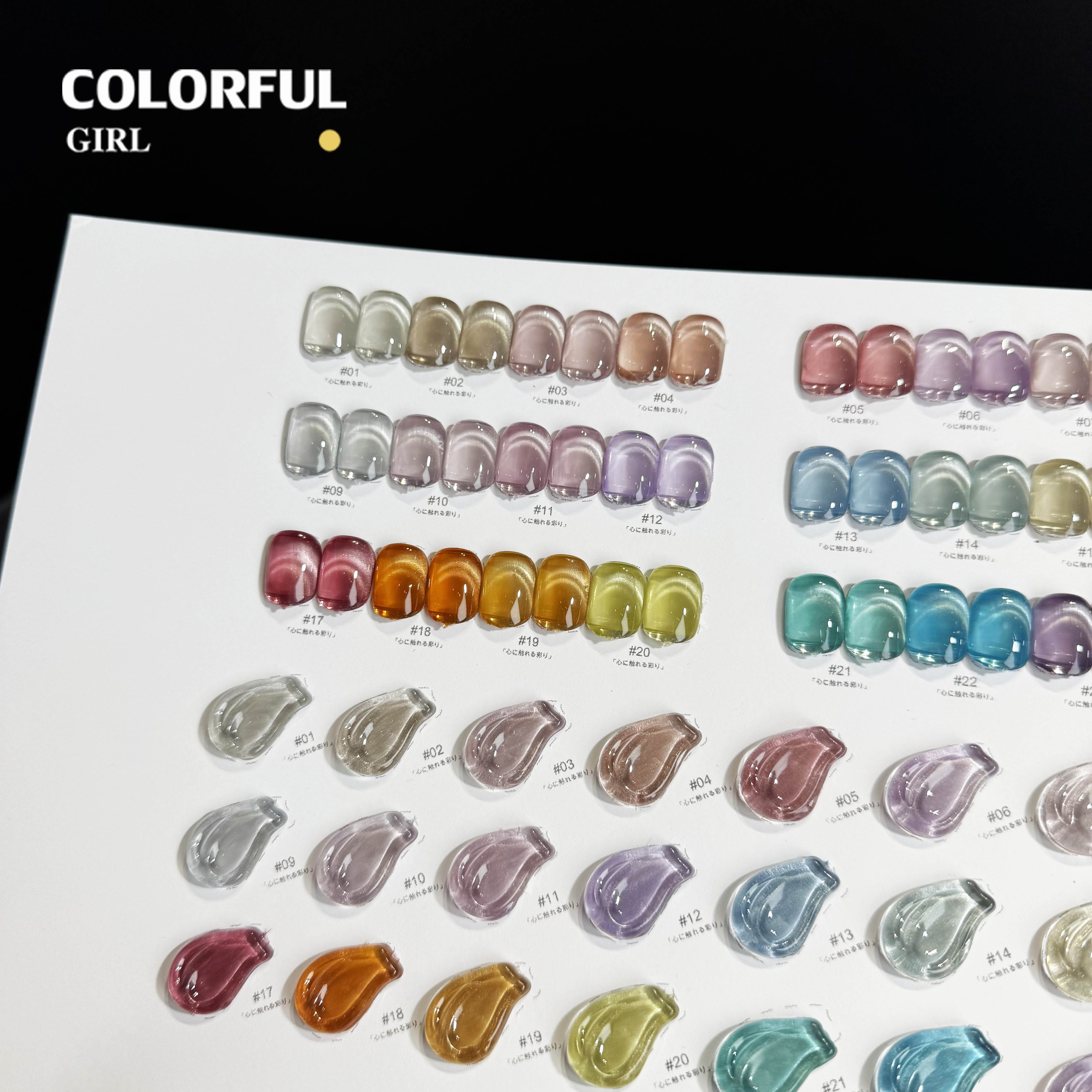 NebulaFlow แบบแยกขวด เบอร์ 1-24 สีเจลแคท อายเนื้อซาติน