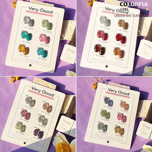 【พร้อมส่ง】XUANFEIER 6สี   สีเจลเปลือกไข่ ยาทาเล็บสีเจล   สี แถม ชาร์ทสี ยาทาเล็บเจล กึ่งถาวร สีขาว นม โทนสีขาว