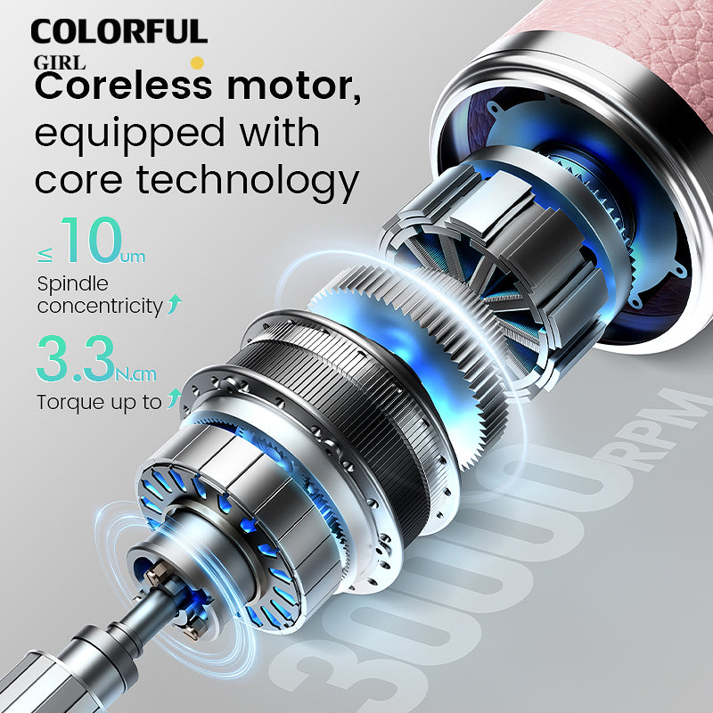 L'UGX เครื่องเจียร์เล็บ LG-902 LUGX มี 4 สีให้เลือก 30,000 rpm 24w เครื่องเจียแบบพกพา ชาร์จไฟได้