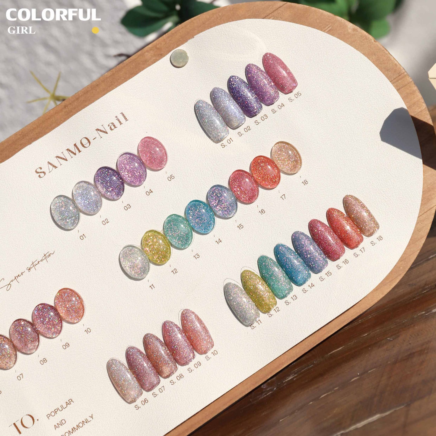 【พร้อมส่ง】18สี สีสันเงางามมากค่ะ สีเจลแฟลช SANMO สี ( SANMO) สีเจล18สี แถม ชาร์ทสี สีเจลแฟลช