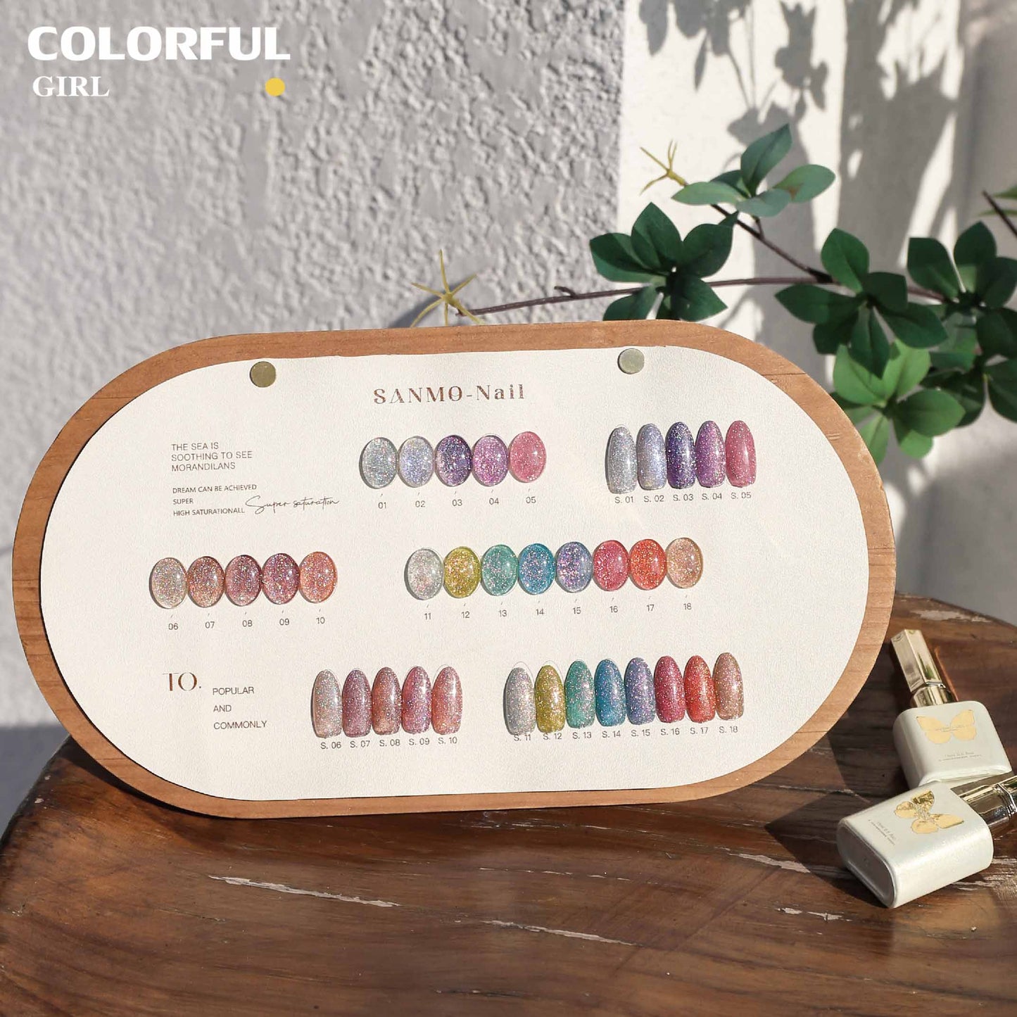 【พร้อมส่ง】18สี สีสันเงางามมากค่ะ สีเจลแฟลช SANMO สี ( SANMO) สีเจล18สี แถม ชาร์ทสี สีเจลแฟลช