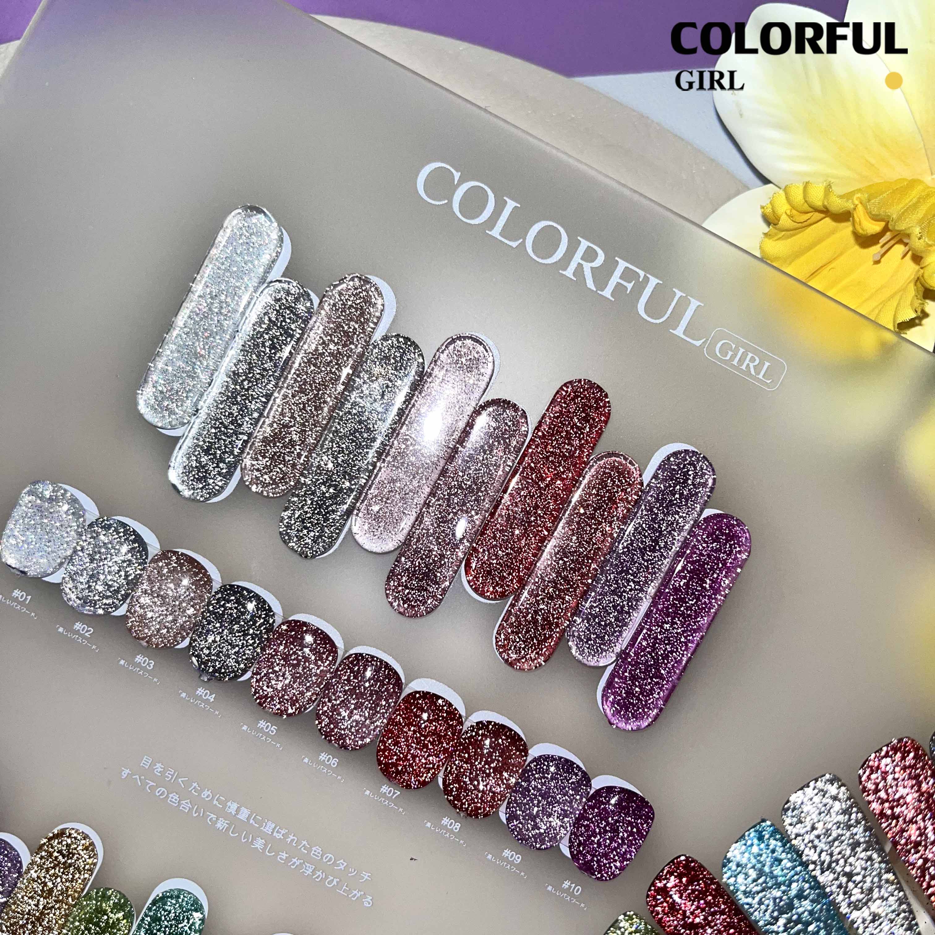 Colorful girl สีเจลแฟลช สีทาเล็บเจล 20สี แถมฟรีชาร์ทสี