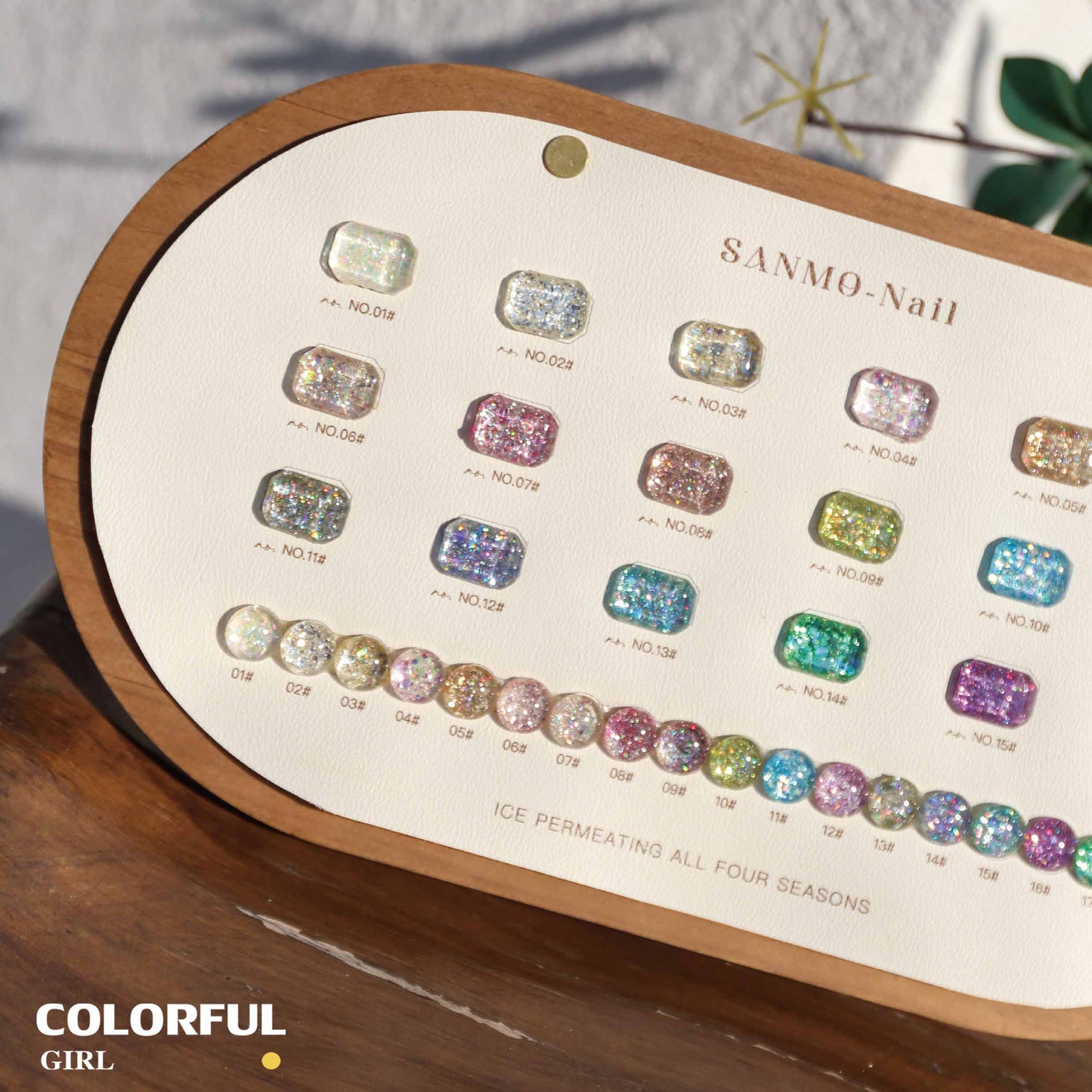【พร้อมส่ง】18สี สีสันเงางามมากค่ะ สีเจลกลิซเตอร์ SANMO สี ( SANMO) สีเจล18สี แถม ชาร์ทสี กลิตเตอร์สีรุ้งวิบวับ