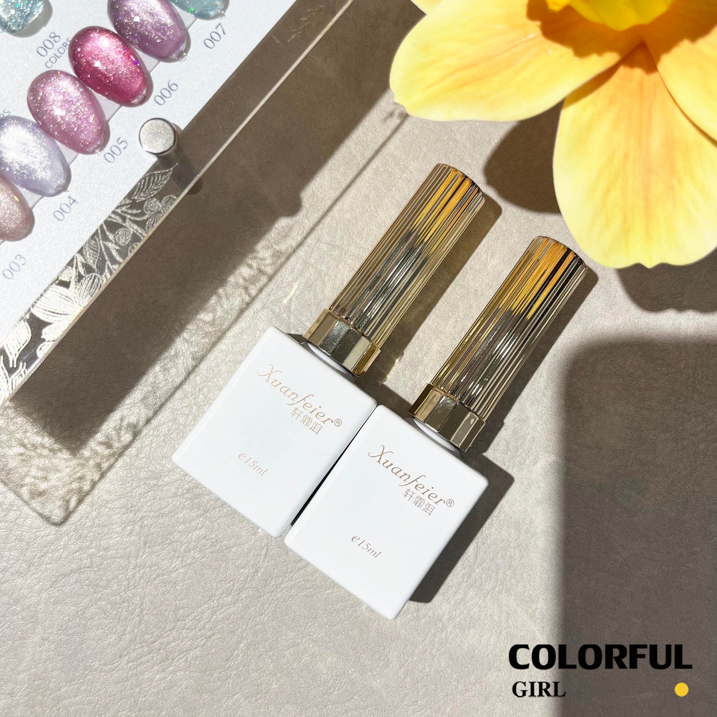 【พร้อมส่ง】Xuanfeier10สี XFE-A100 สีเจลแคทอาย สีลูกแก้ว ฟรีชาร์ทสี Cat eye แม่เหล็ก เอฟเฟกต์มันเงามาก