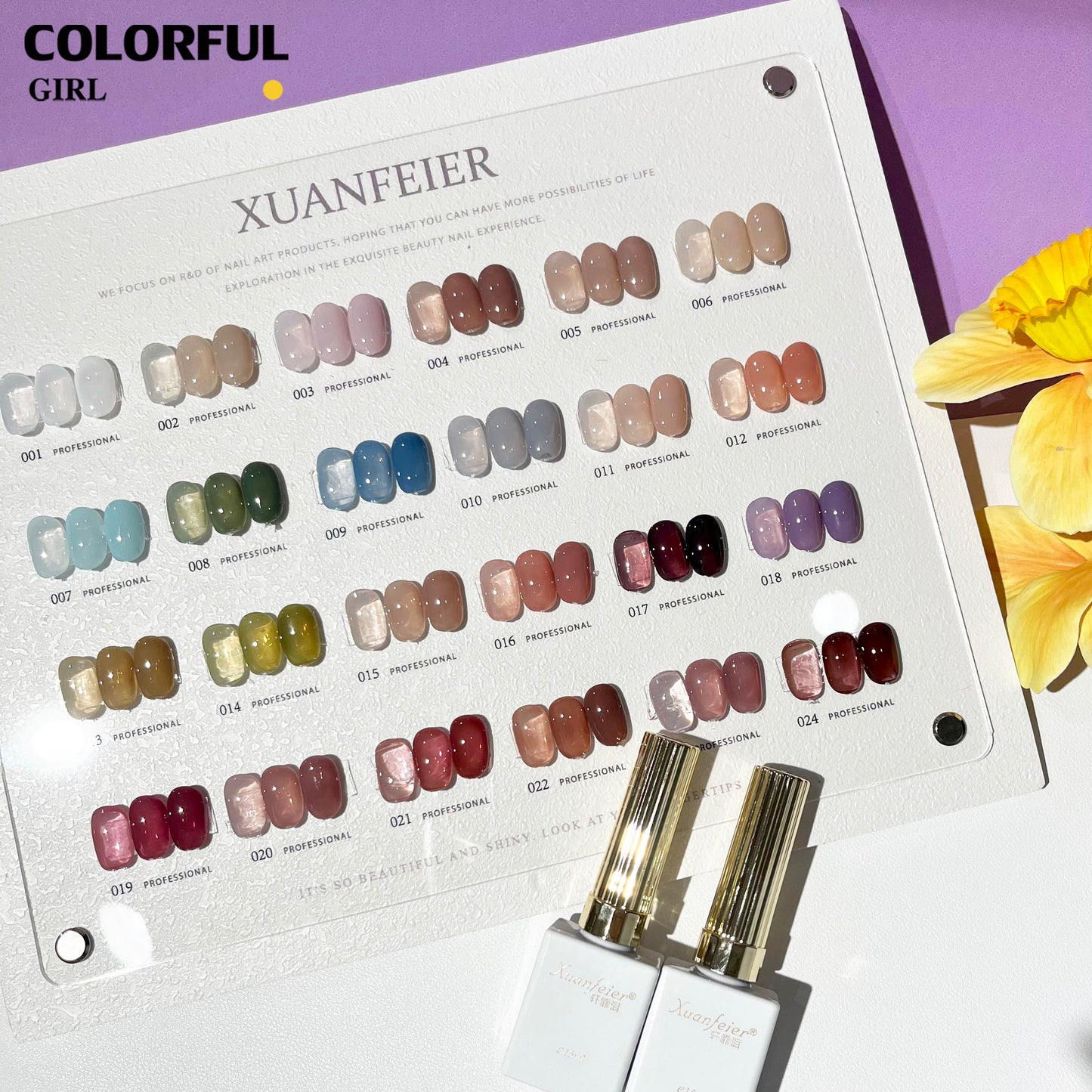 【พร้อมส่ง】XUANFEIER สีเจลไซรัปรุ่นใหม่ 24สี ฟรีชุดชาร์จชาร์จ เนื้อสวยละมุนค่ะ เจลลี่ไซรัป 24 สี ไม่บางจนเกินไปทาง่ายและสวยมากค่ะ