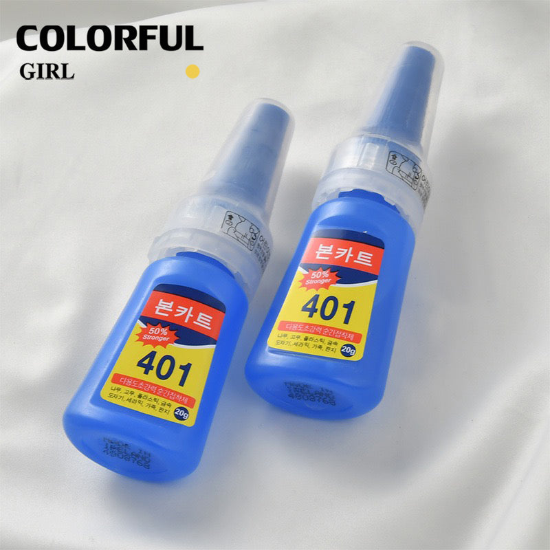 พร้อมส่งกาวติดเล็บปลอม 401 เนื้อเจลน้ํา (ไม่ต้องอบ) อุปกรณ์ทําเล็บ กาวติดอะไหล่เล็บ อุปกรณ์ทำเล็บ ติดเล็บปลอม กาวน้ำ401 20g/12g