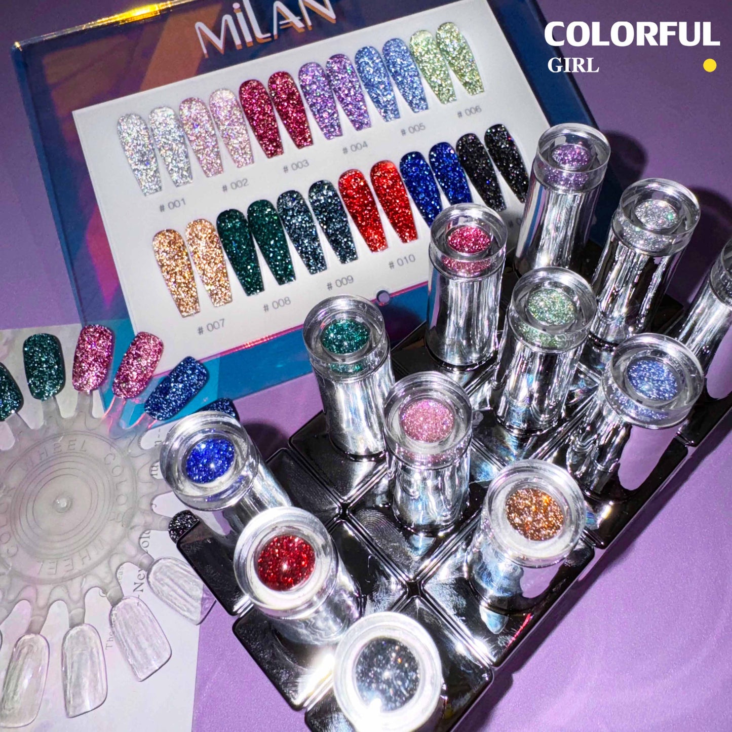 【พร้อมส่ง】milan สีเจลแฟลช 12 สี (milan )สีเจลทาเล็บ สี แถม ชาร์ทสี ยาทาเล็บเจล 15 มล.