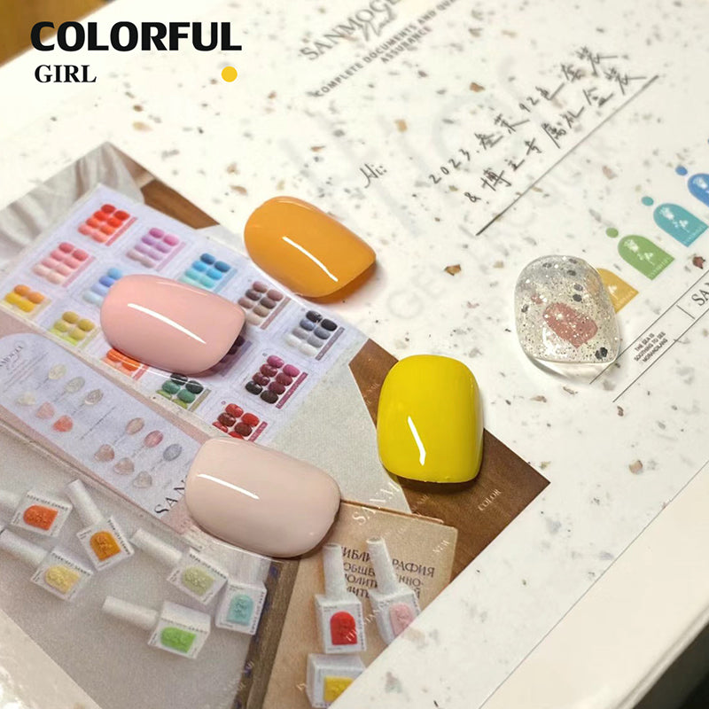 【พร้อมส่ง】SANMO สีเจลทาเล็บ 92สี ฟรีชุดชาร์จชาร์จ สีทาเล็บเจลแท้คุณภาพดี สีต่างๆ รวม