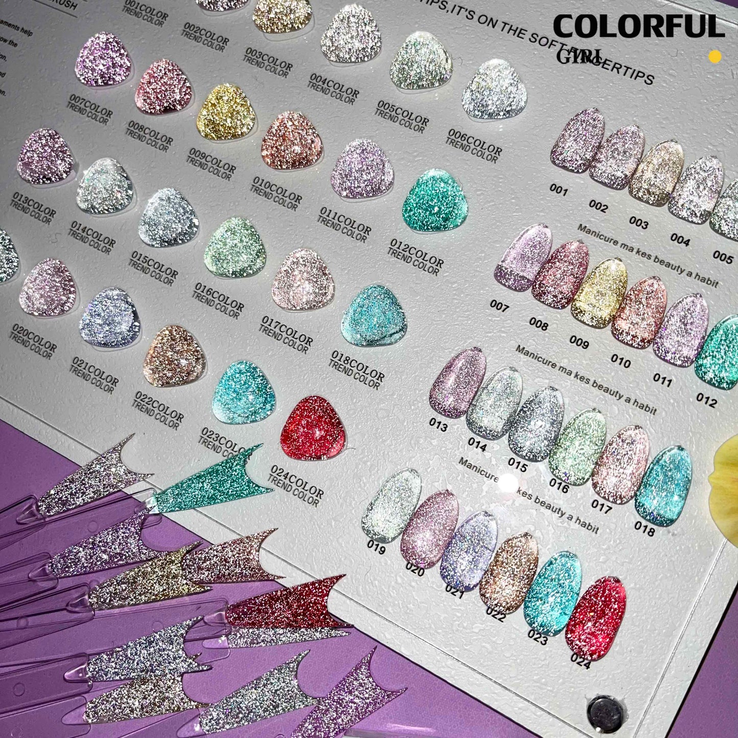 【พร้อมส่ง】JIAKOUสีเจลแฟลช สีทาเล็บเจล 24สี(JIAKOU) สีเจล25สี สีเจลแฟลช แถม ชาร์ทสี (แถม ชาร์ทสี ทามาให้แล้ว)แพลตติมันแฟลช+ประกายออโรร่า