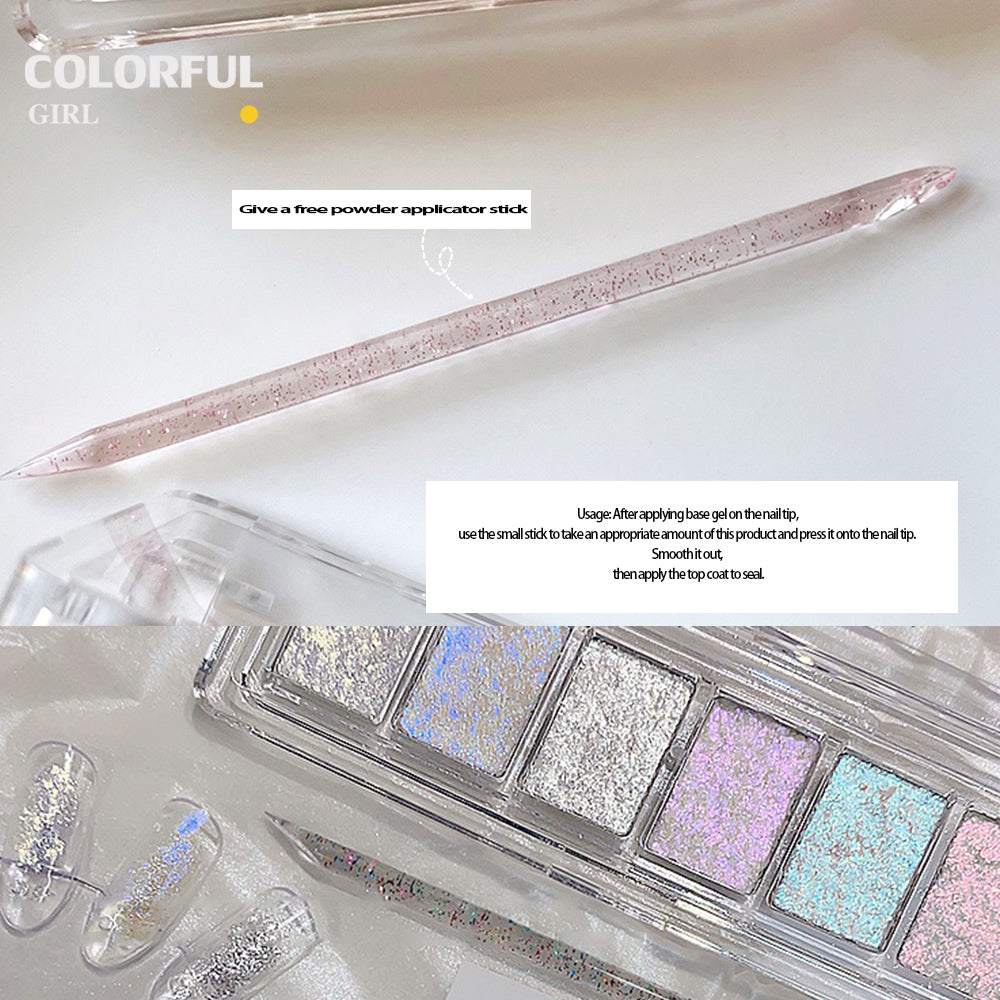 พาเลตตกแต่งเล็บเนื้อมูซ มูส Bu ling Mud 1 พาเลตมี 6 สี พาเลทออโรร่าเนื้อมูส เม็ดสีชัด นวัตกรรมใหม่สำหรับตกแต่งเล็บ