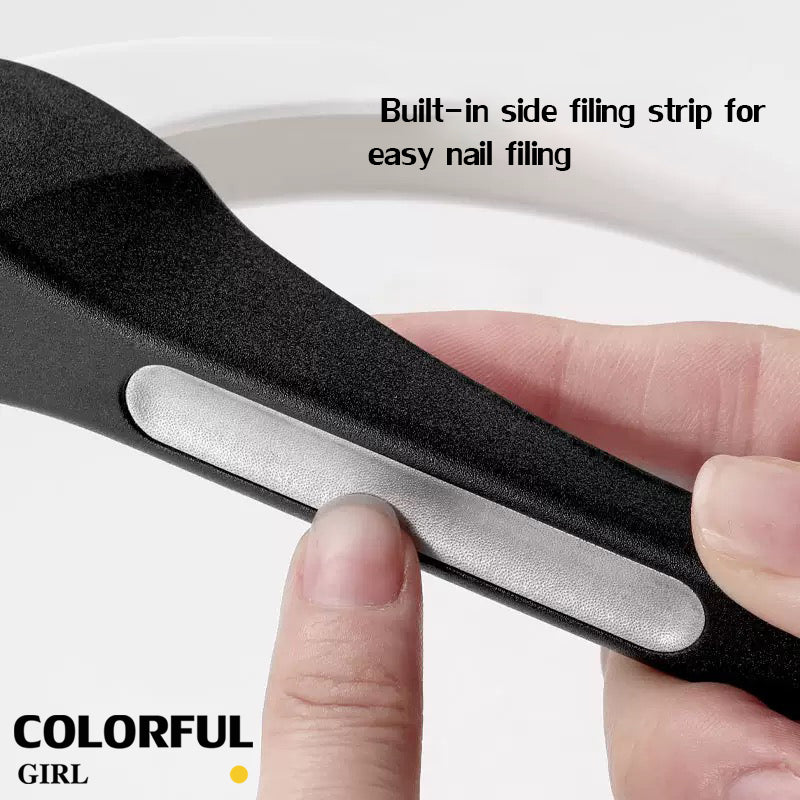 ✨พร้อมส่ง✨กรรไกรตัดเล็บปลอม สเตนเลส รูปตัว U สไตล์ฝรั่งเศส สําหรับตกแต่งเล็บ กรรไกรตัดเล็บปลอม มีกล่องเก็บเศษเล็บ วัดขนาดเล็บได้