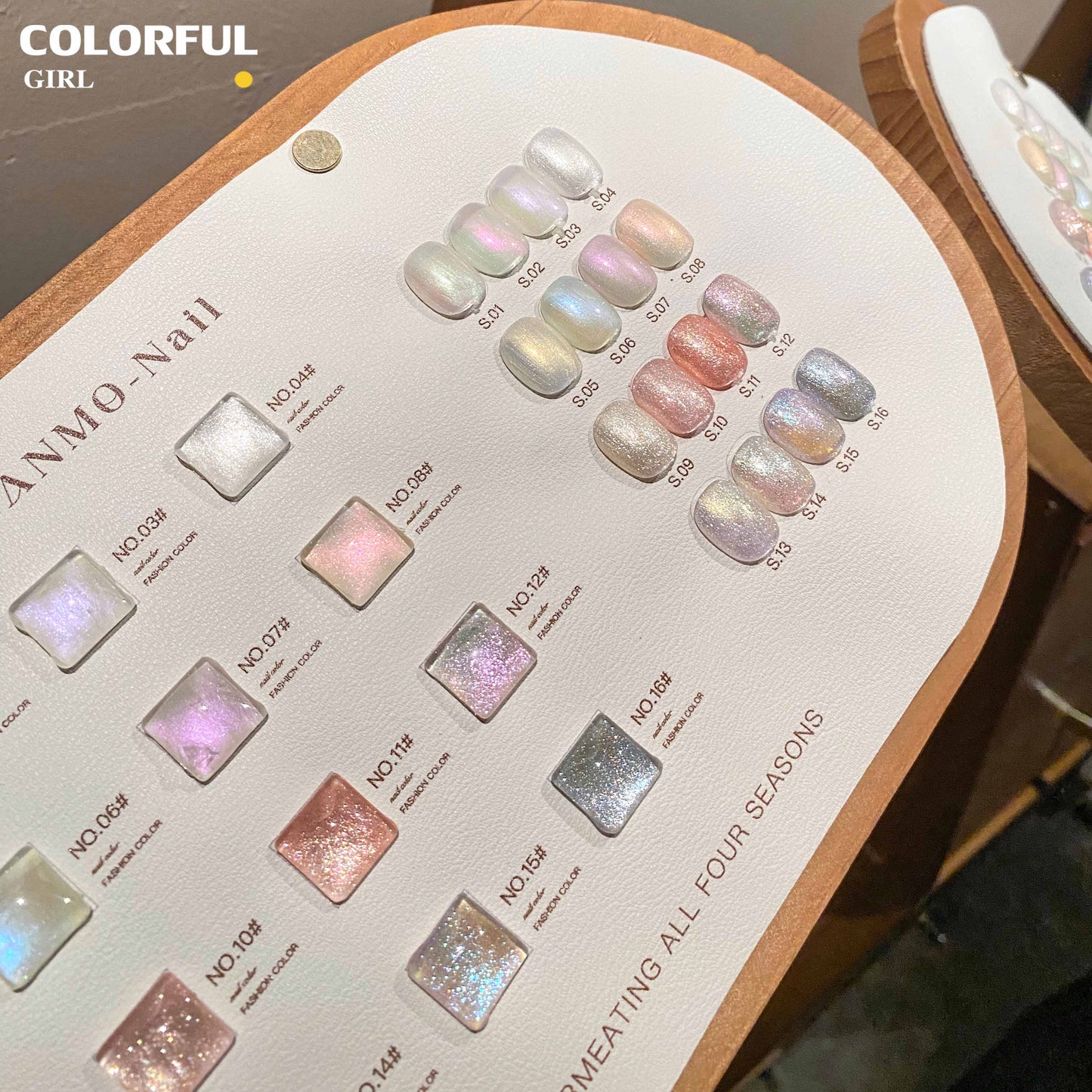 【พร้อมส่ง】16สี เจลชุดเซ็ตแสงเหนือ SANMO สี ( SANMO) สีเจล16สี แถม ชาร์ทสี