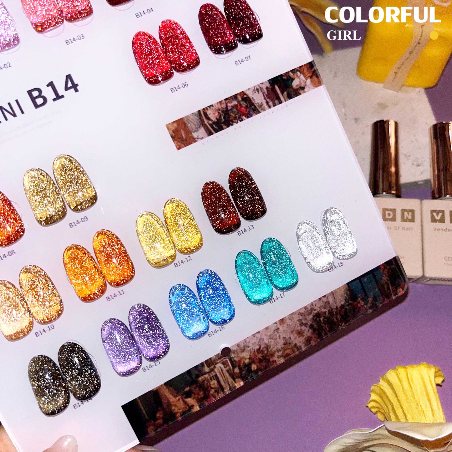 【พร้อมส่ง】สีเจลแฟลช สีทาเล็บเจล VENDEENI 18สี( VENDEENI) สีเจล 18สี สีเจลแฟลช แถม ชาร์ทสี