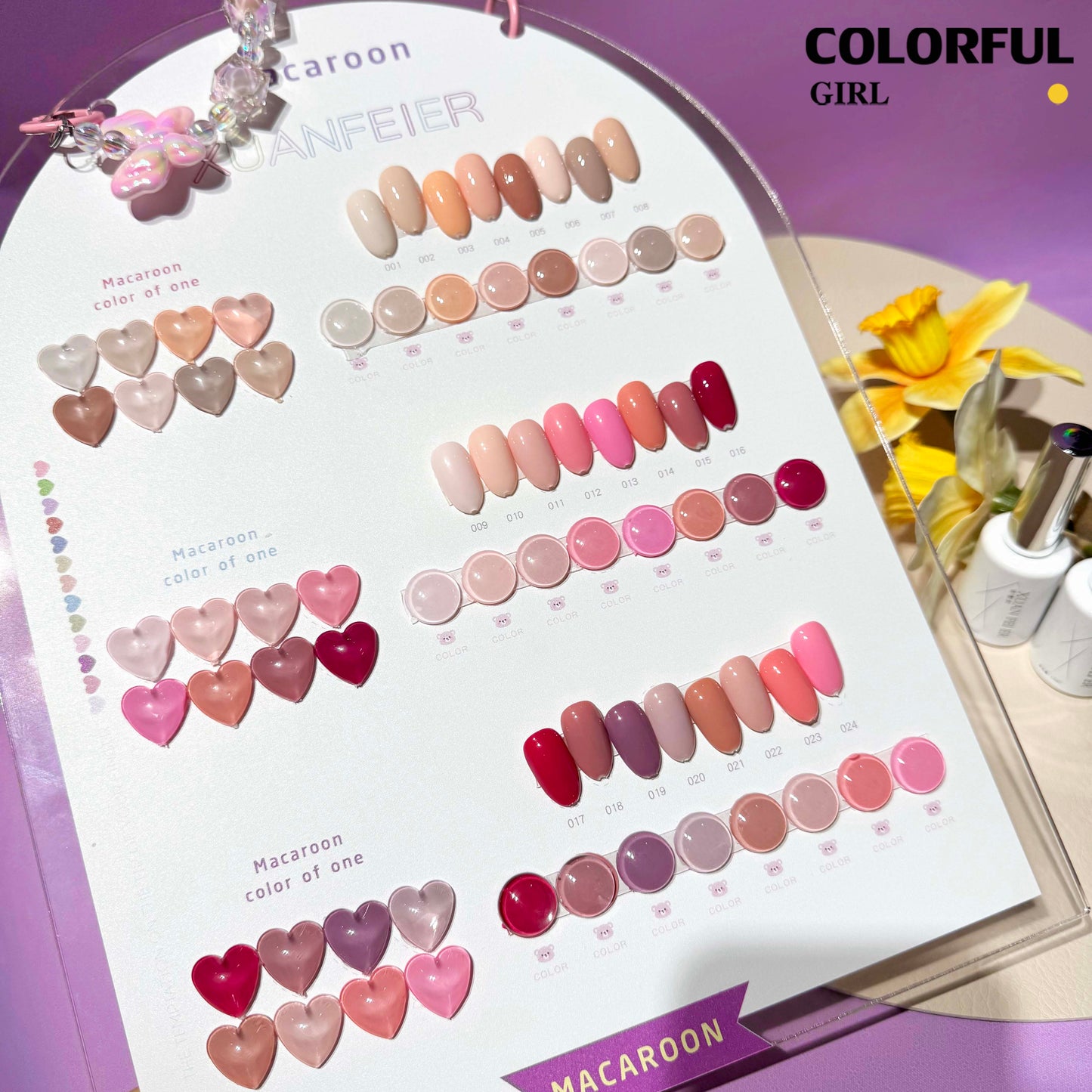 ✨พร้อมส่ง🇹🇭✨XUANFEIER24  สีเจลไซรัป โทนชมพู Ice Peach 24 สี แถม ชาร์ทสี สีธรรมชาติที่คล้ายสีผิวผิว สีเจลไซรัป