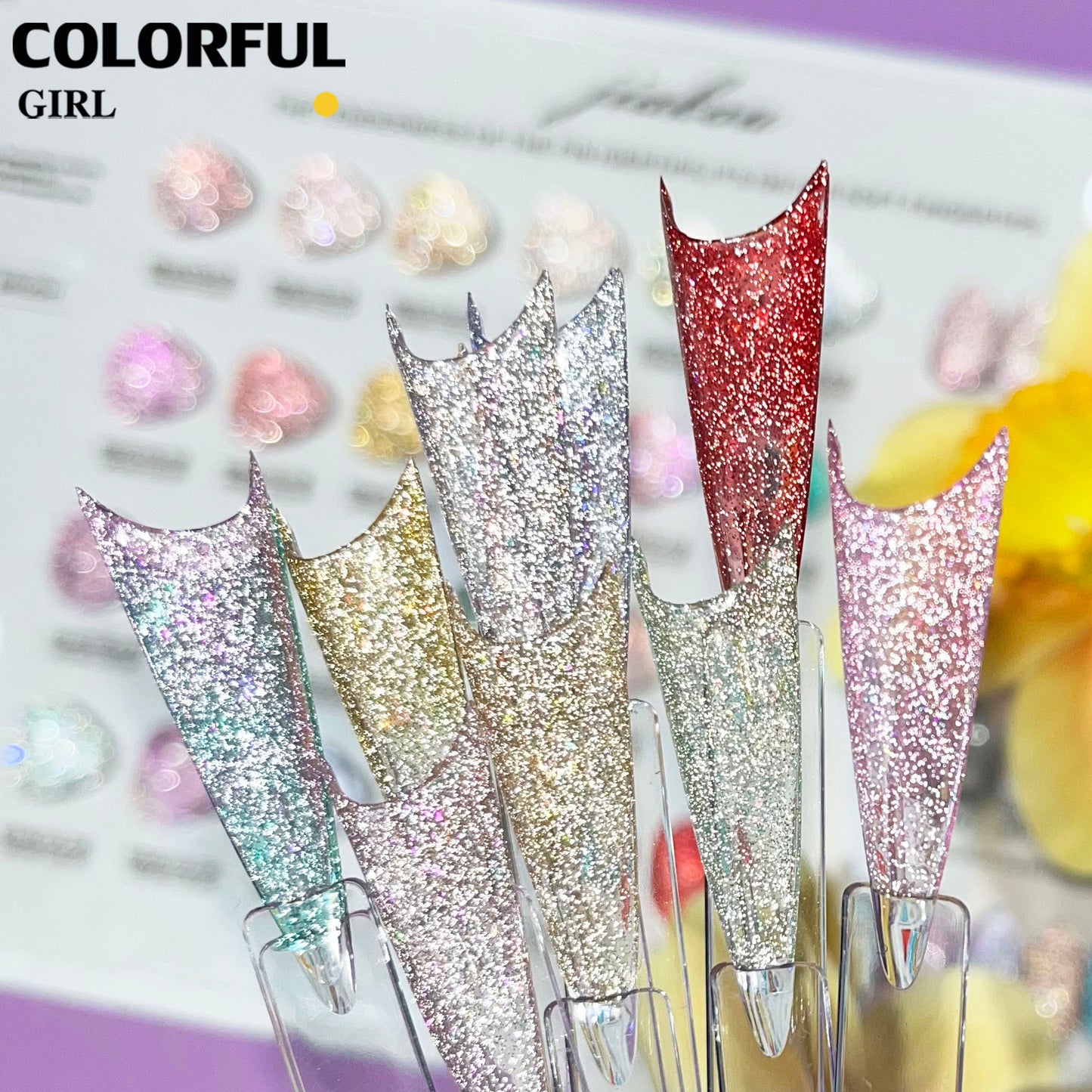 【พร้อมส่ง】JIAKOUสีเจลแฟลช สีทาเล็บเจล 24สี(JIAKOU) สีเจล25สี สีเจลแฟลช แถม ชาร์ทสี (แถม ชาร์ทสี ทามาให้แล้ว)แพลตติมันแฟลช+ประกายออโรร่า