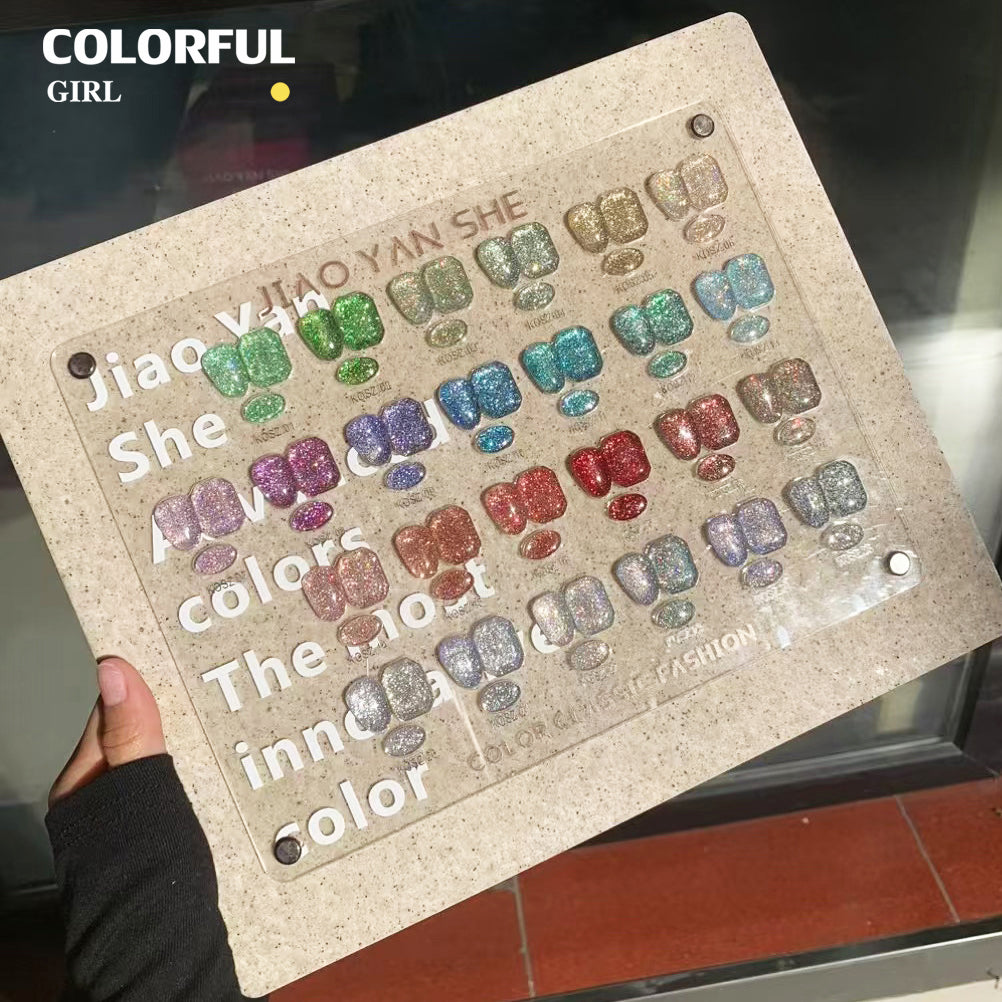 【พร้อมส่ง】JYSสีเจลแฟลช   สีทาเล็บเจล 25สี(JIAOYANSHE) สีเจล20สี สีเจลแฟลช   แถม ชาร์ทสี (แถม ชาร์ทสี ทามาให้แล้ว)