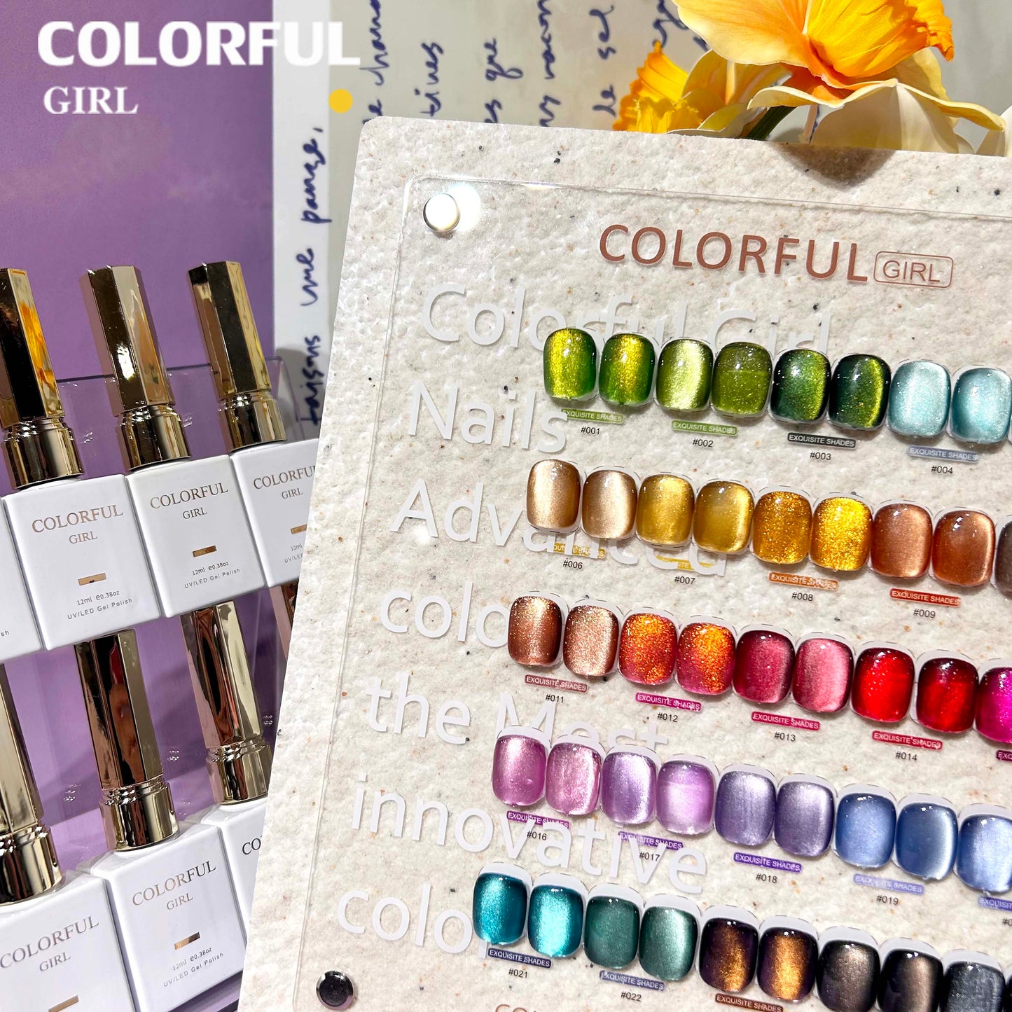 【พร้อมส่ง】🔥 เซตสุดคุ้ม COLORFUL GIRL 25สี    สีเจลแคทอายเนื้อซาติน+สีเจลแคทอาย  25สี    สีลูกแก้ว ฟรีชาร์ทสี Cat eye  25สี พร้อมส่ง พร้อมชาร์ตสีสุดพรีเมียม!