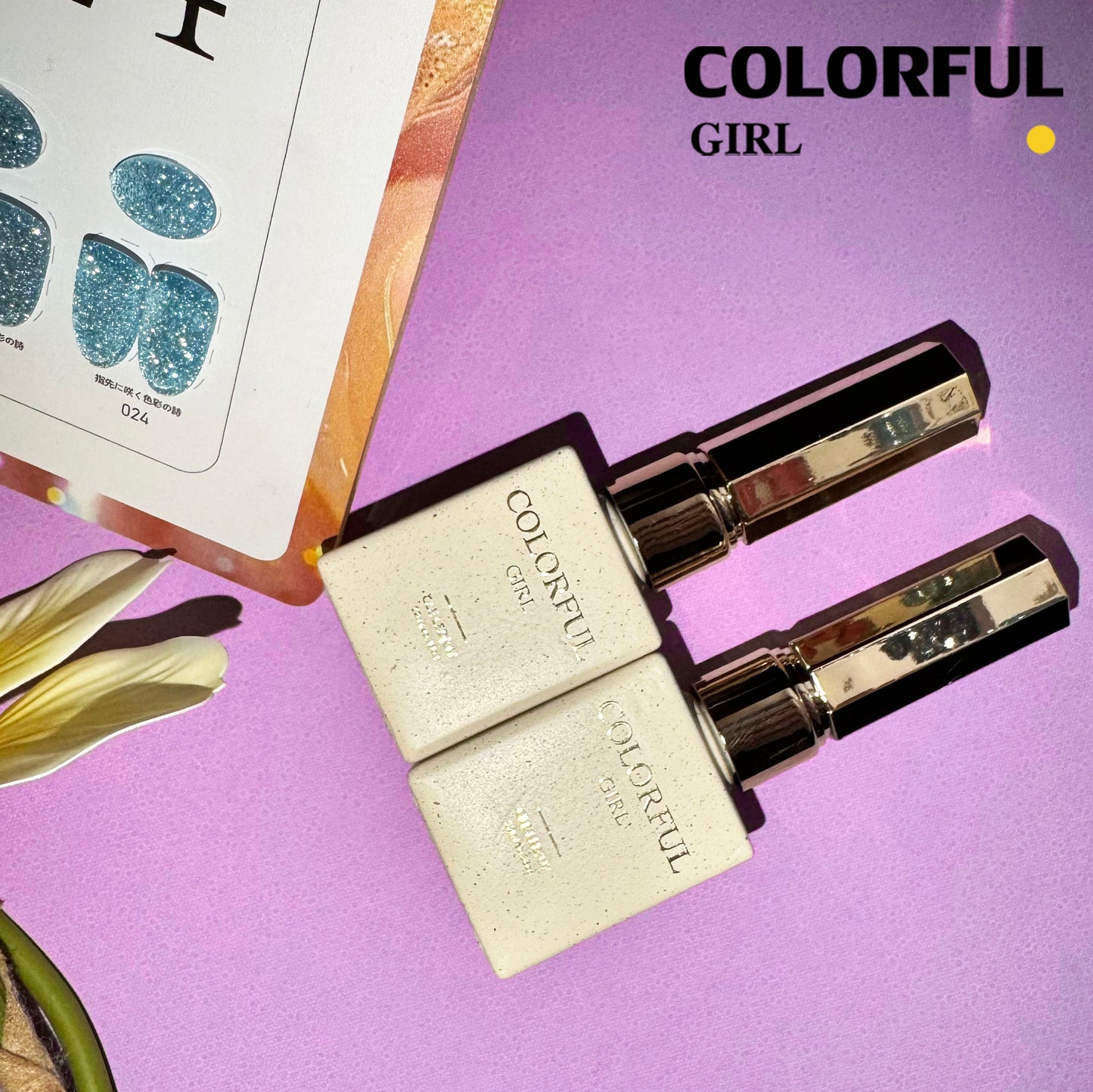 【พร้อมส่ง】Colorful girlสีเจลแฟลช 24สี (Colorful girl)สีเจลทาเล็บ สี แถม ชาร์ทสี ยาทาเล็บเจล  ชุดสี 24สี + ฟรีชาร์ทสี