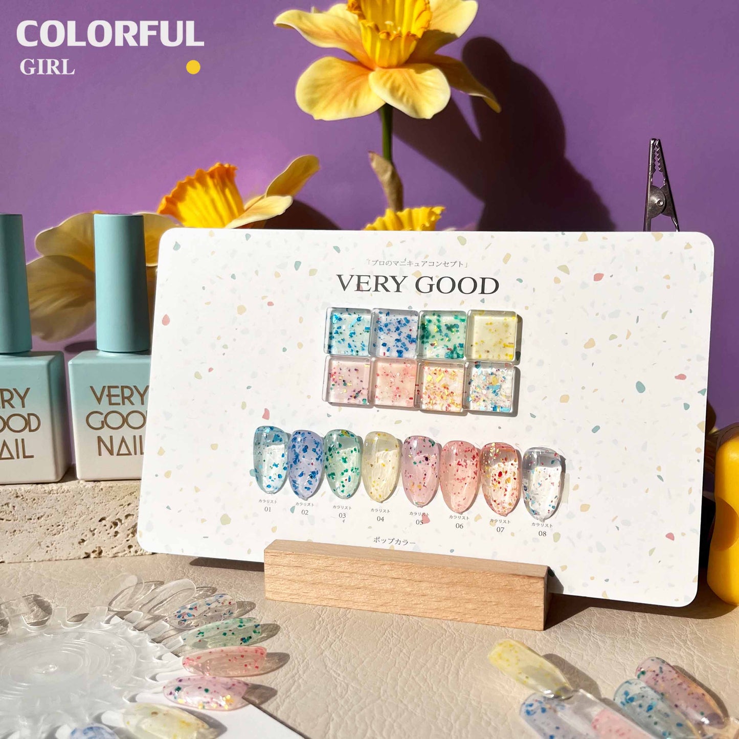 【พร้อมส่ง】8 ชุดยาทาเล็บสี เจลหินขัด เจลกึ่งซึมผ่านได้ยาทาเล็บกาว สีทาเล็บเจล สีเจลแถมชาทสีฟร +ฐานไม้