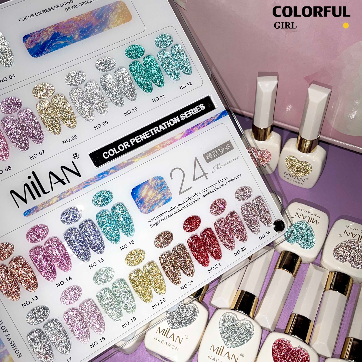 【พร้อมส่ง】MILAN สีเจลแฟลช 24สี (milan)สีเจลทาเล็บ สี แถม ชาร์ทสี ยาทาเล็บเจล ชุดสี 20สี + ฟรีชาร์ทสี