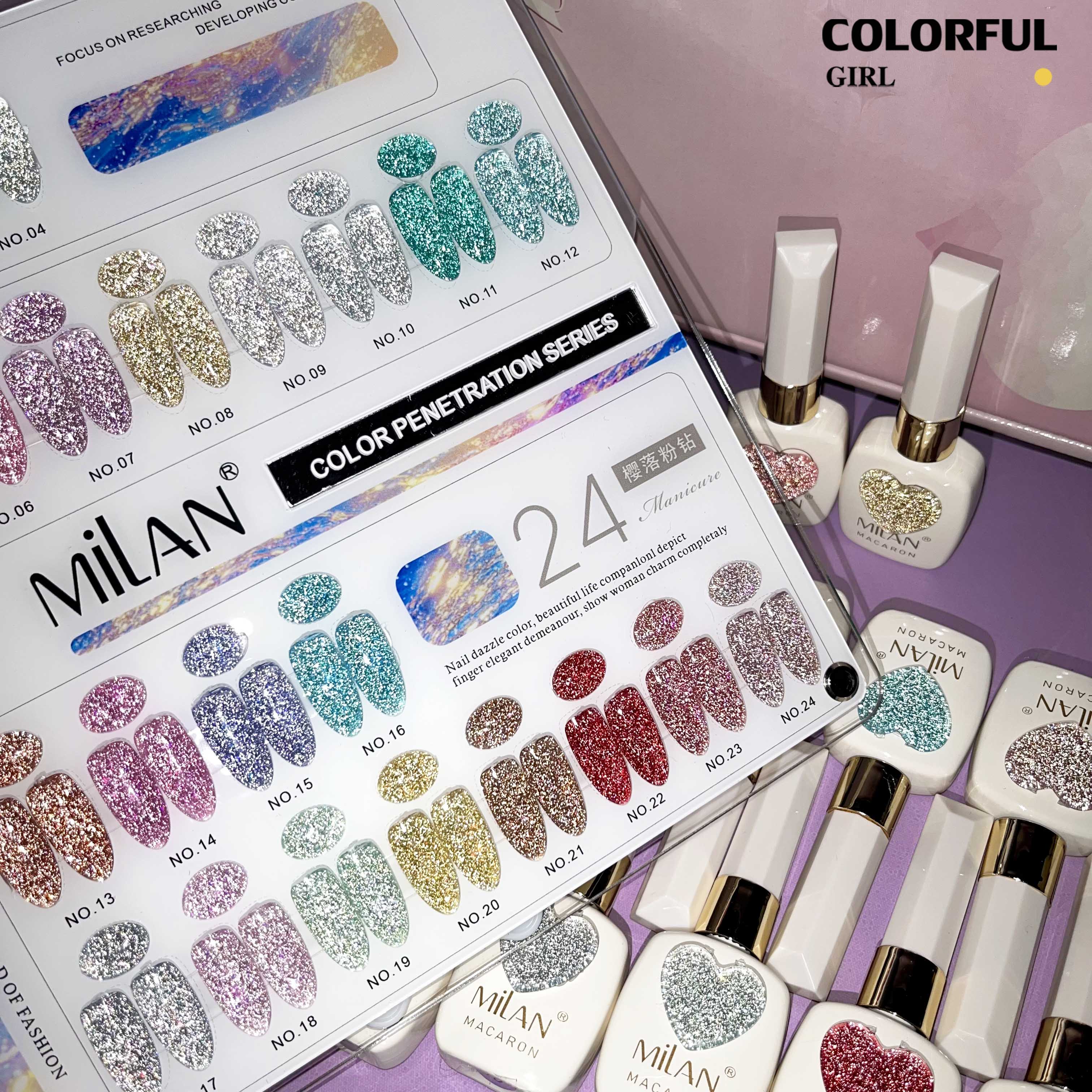 MILAN สีเจลแฟลช 24สี แถมฟรีชาร์ทสี