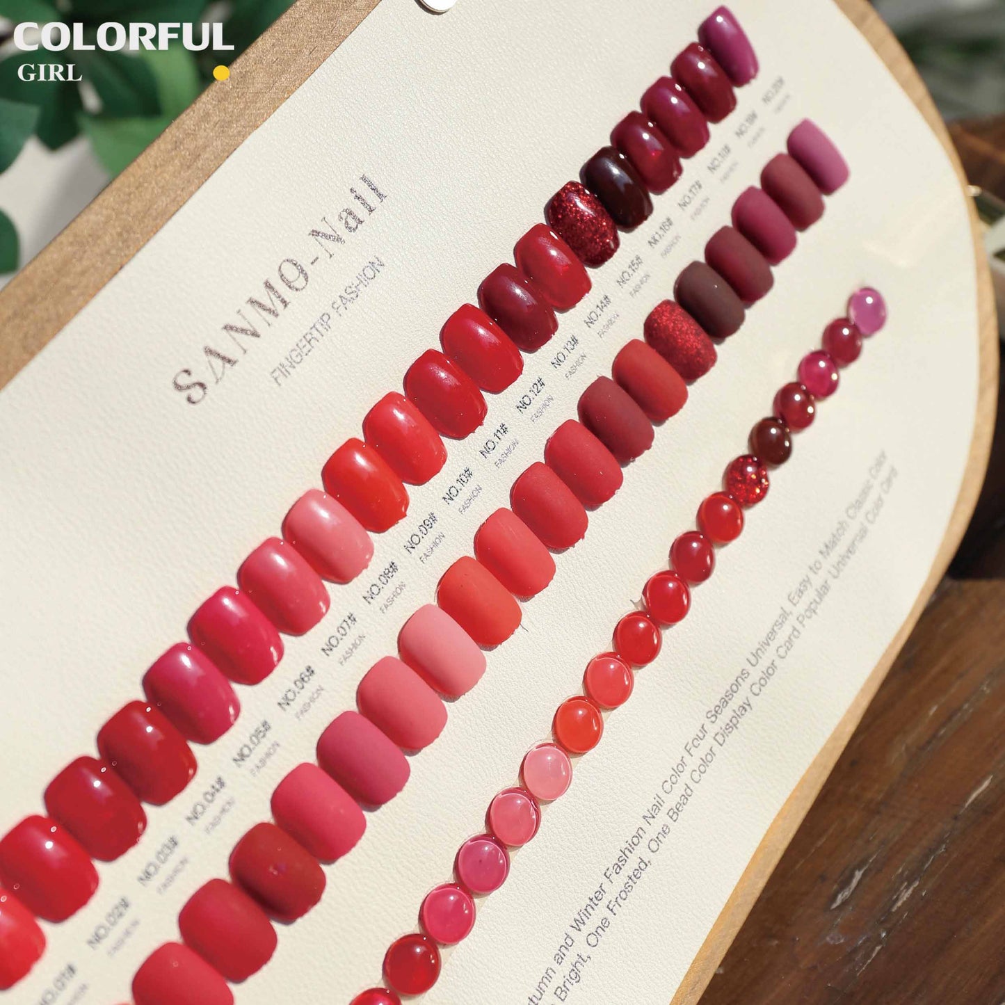【พร้อมส่ง】20สี ชุดเซ็ตโทนสีแดง สีเจลสีพื้น SANMO สี ( SANMO) สีเจล 20สี แถม ชาร์ทสี