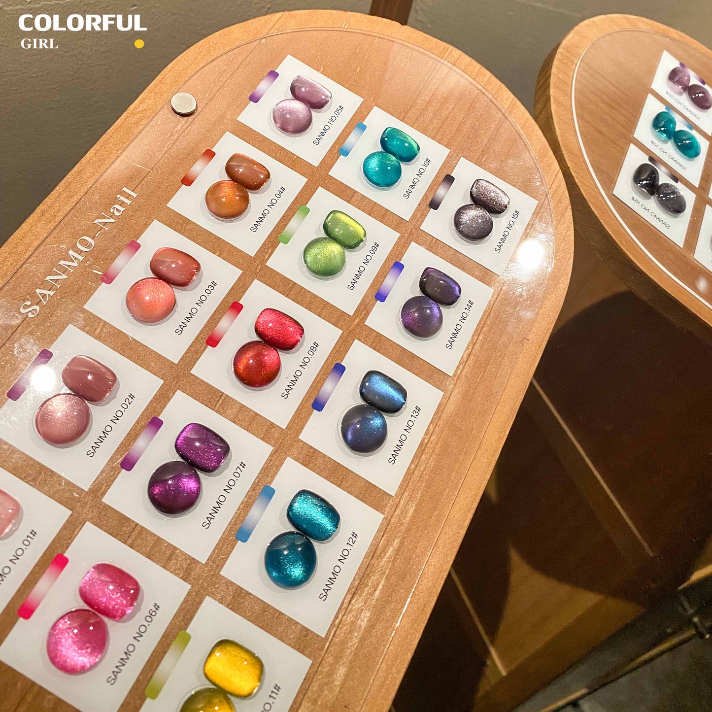 【พร้อมส่ง】16สี เจลหินอ่อนสีรุ้ง สีเจลแคทอาย SANMO สี ( SANMO) สีเจล16สี แถม ชาร์ทสี