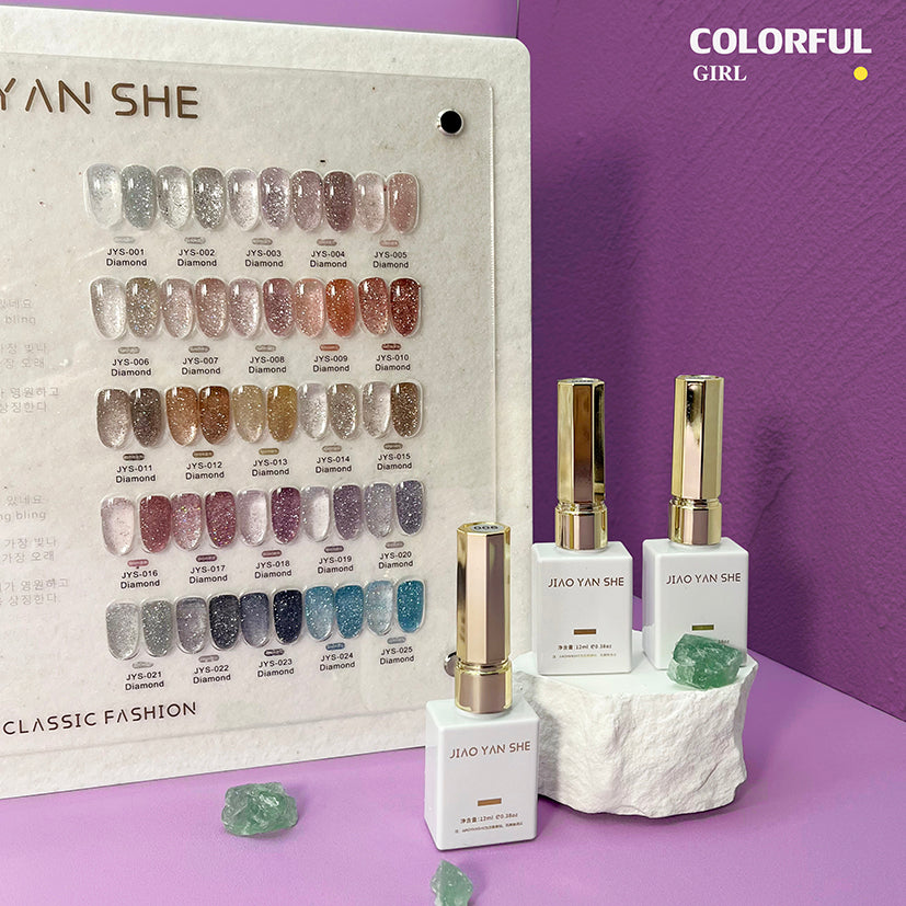 【พร้อมส่ง】JYS สีเจลแฟลช 25 สี (JIAO YAN SHE)