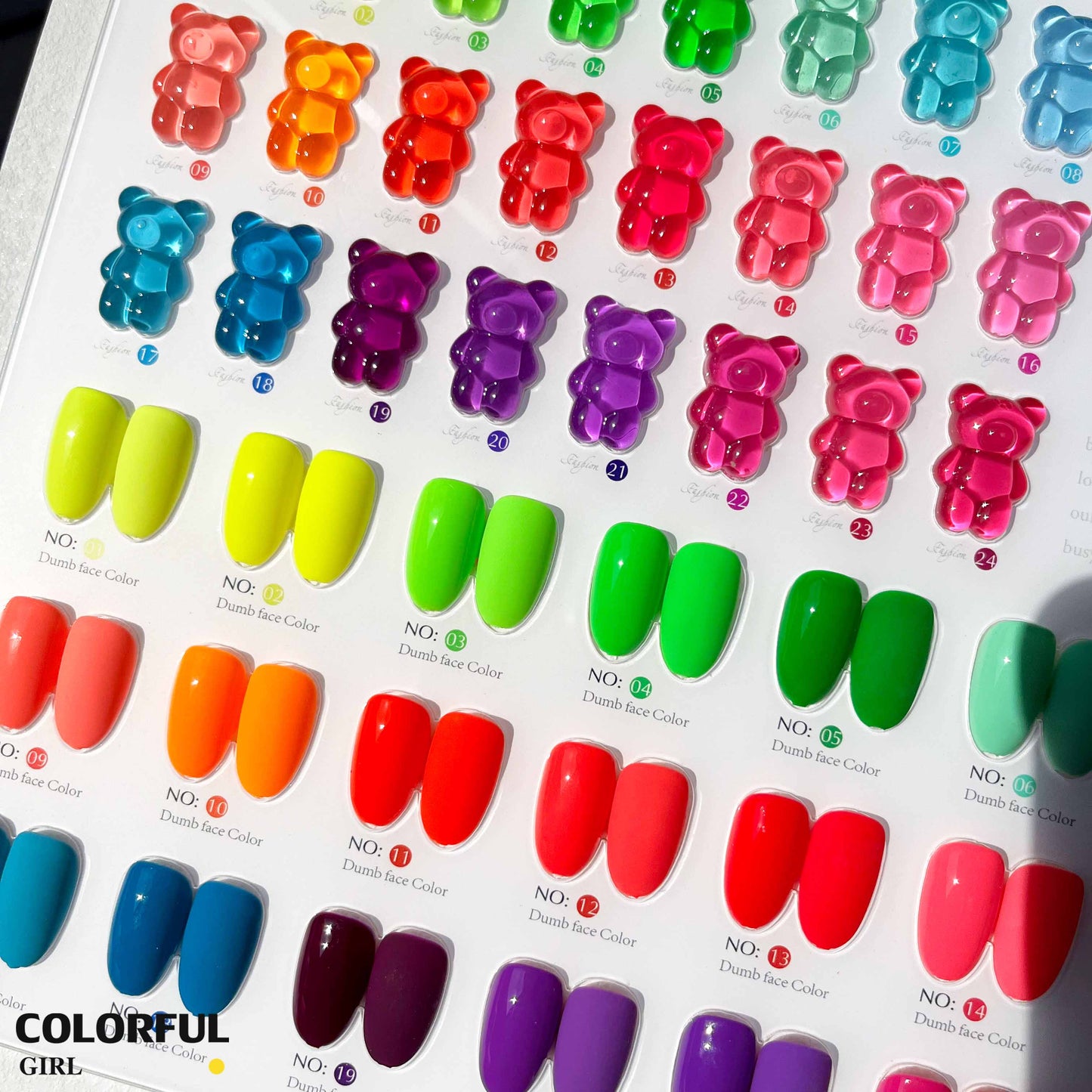 【พร้อมส่ง】 สีทาเล็บเจล (MILAN 24สี) สีเจล นีออน24สี แถมชาทสีฟร +แถมชาทสีฟร