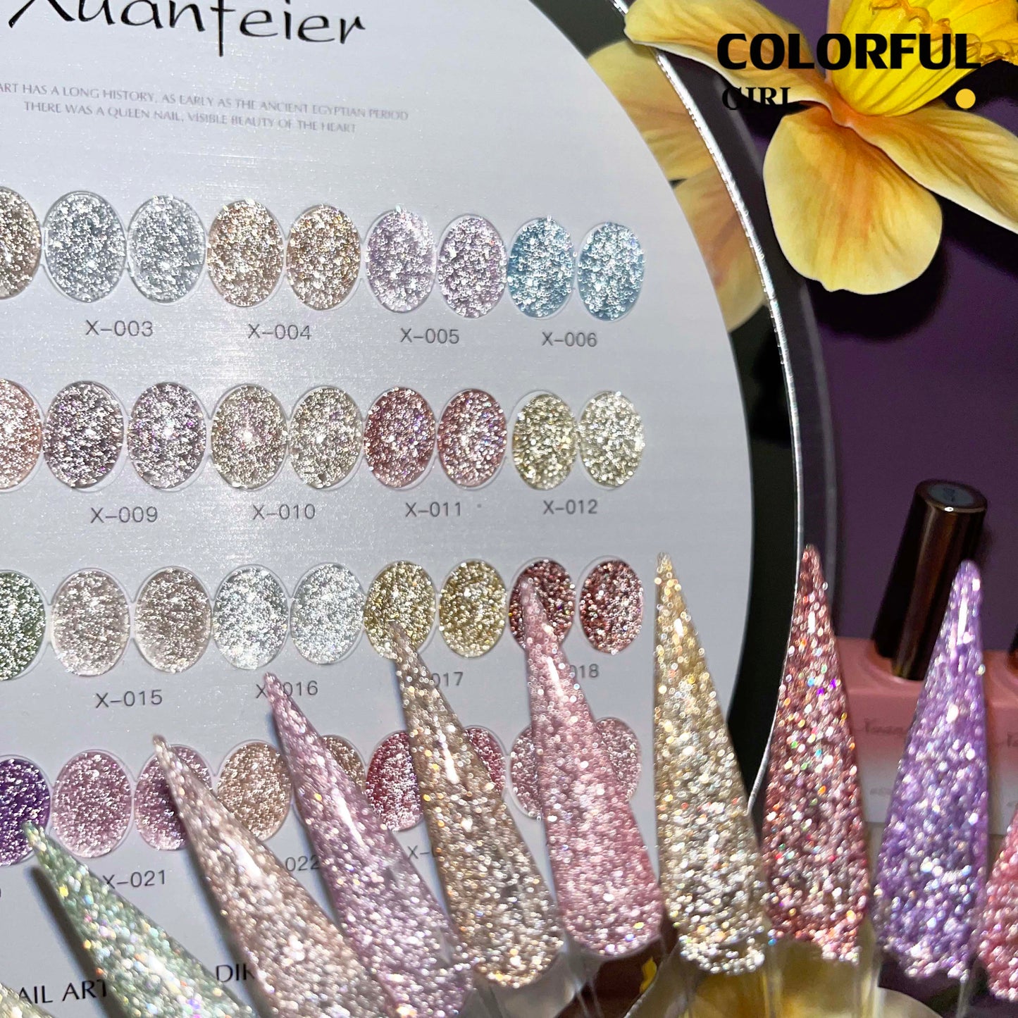 【พร้อมส่ง】XUANFEIER สีเจลแฟลช 24สี (XUANFEIER)สีเจลทาเล็บ สี แถม ชาร์ทสี ยาทาเล็บเจล ชุดสี 20สี + ฟรีชาร์ทสี