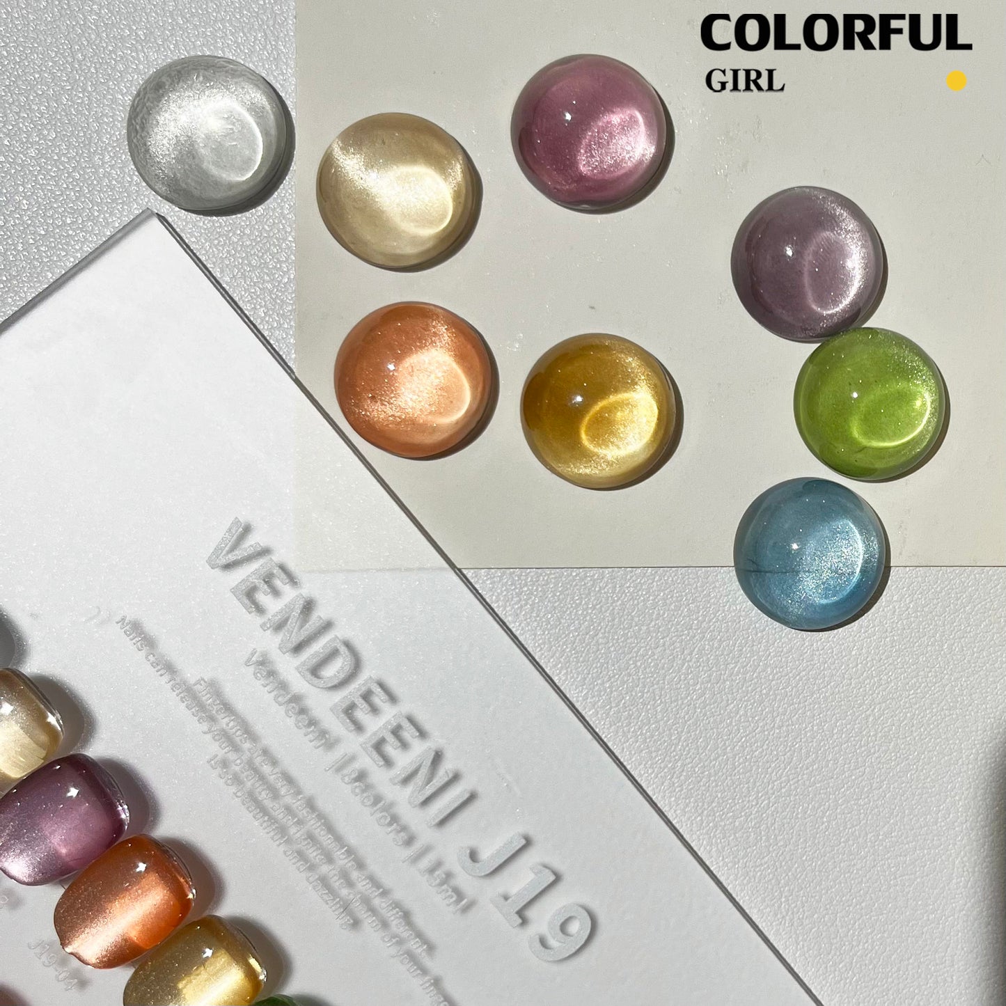 พร้อมส่งในไทยสีเจลแคทอายเนื้อซาติน สีเจลทาเล็บแคทอาย《 VENDEENI VDN-J19》8สี สีลูกแก้วแคทอาย สีลูกแก้ว ส่งไว! แถม ชาร์ทสี✨