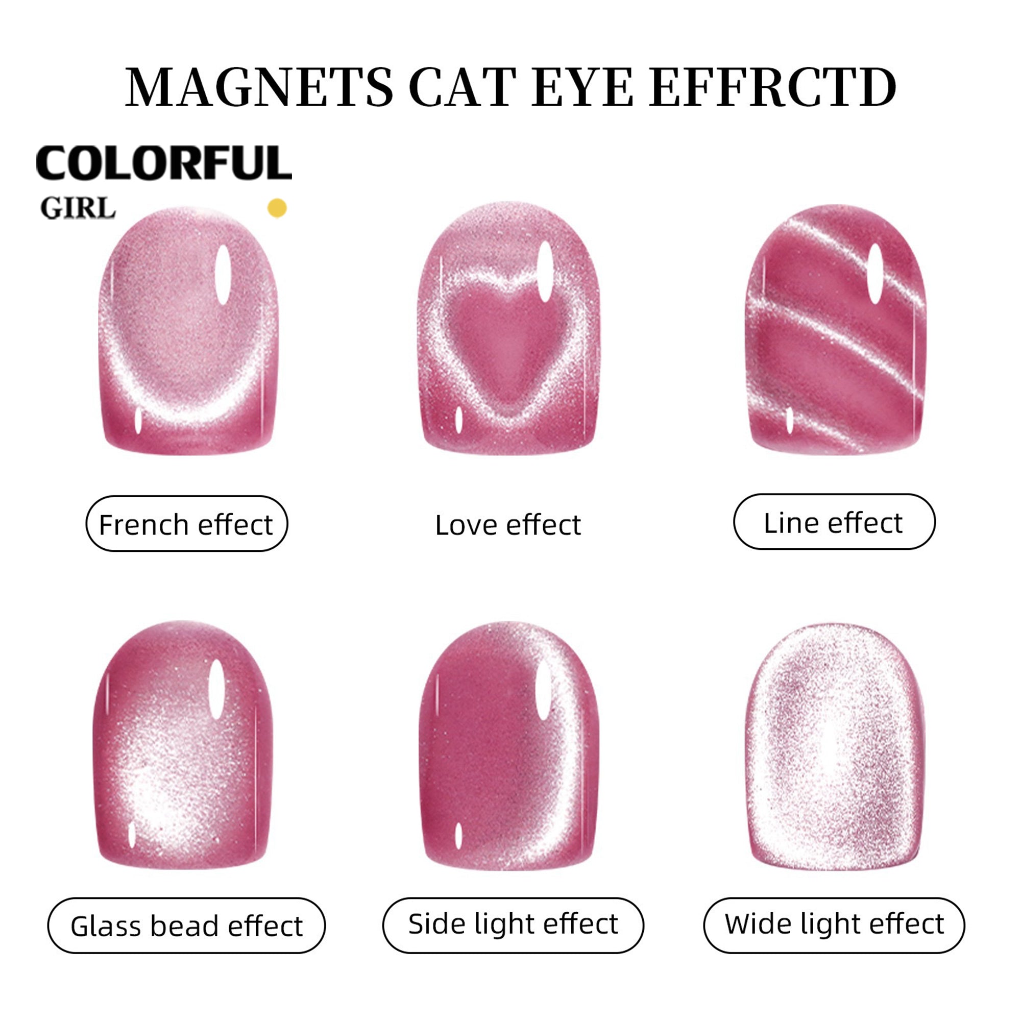 Cat Eye Magnetic Nail Art เครื่องมือ, 3IN1 Multifunctional Heart Cat Eye