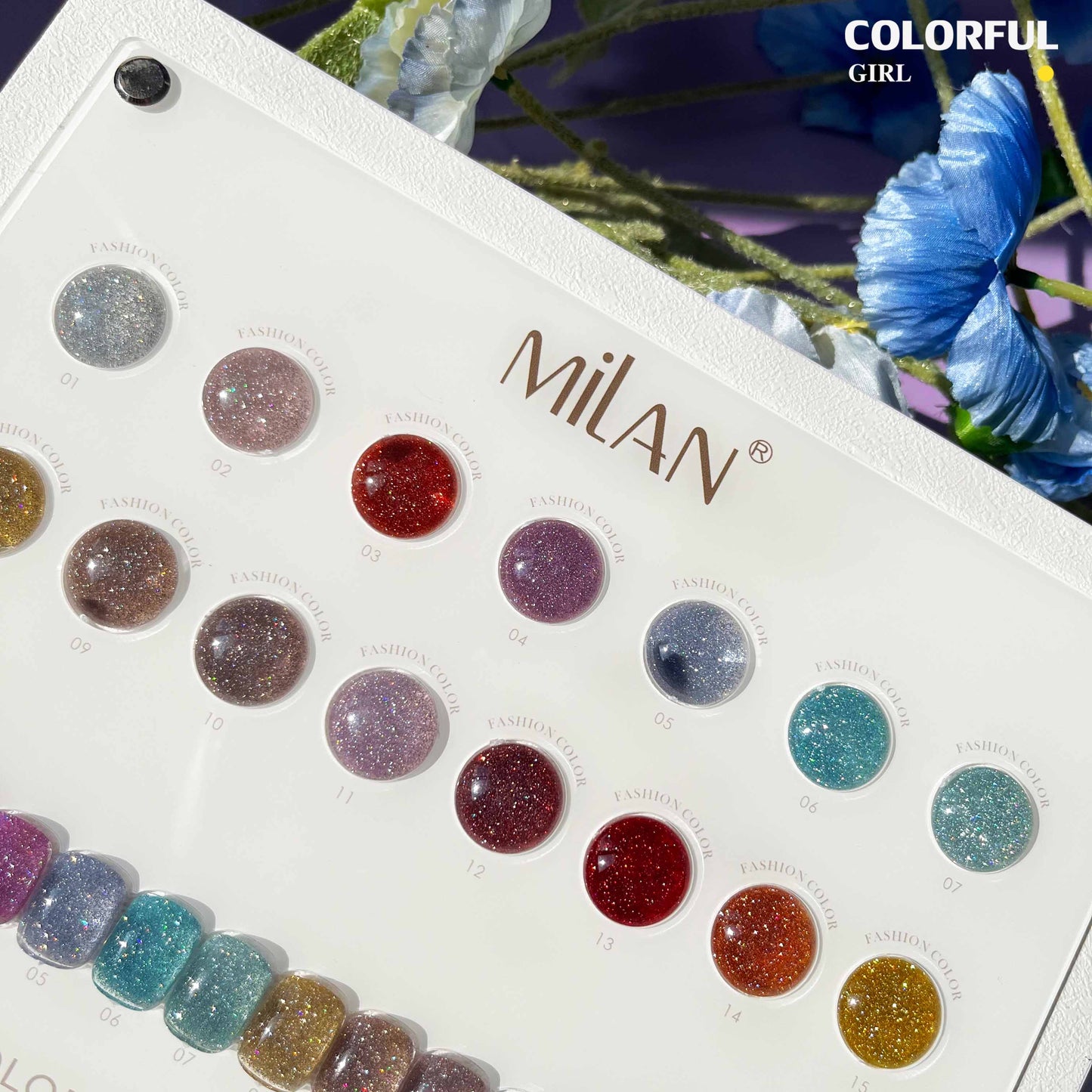 【พร้อมส่ง】MILAN 15สี สีเจล สีเจลแฟลช15สี สีเจลแฟลช แถม ชาร์ทสี